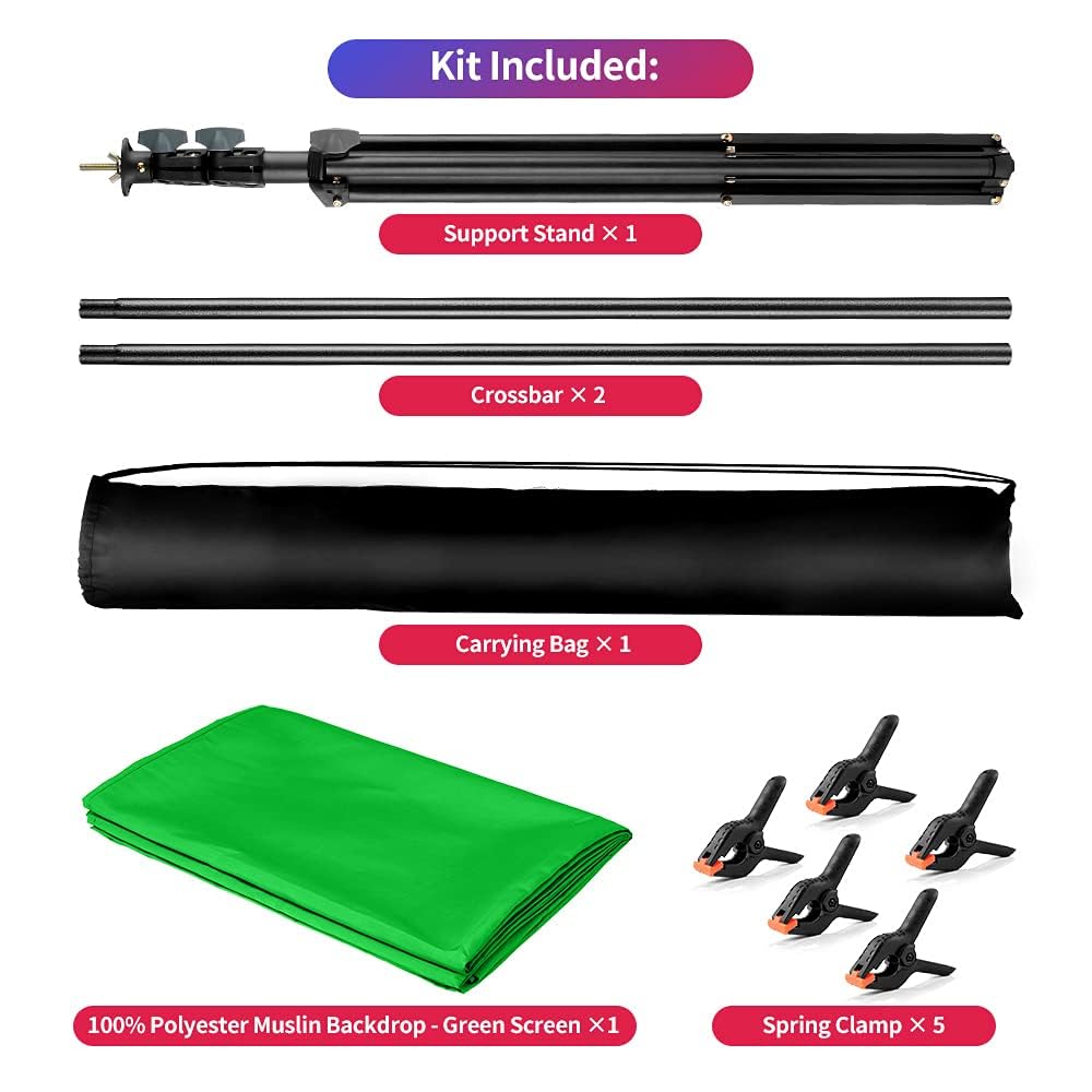 Green Screen Backdrop Kit with Stand
