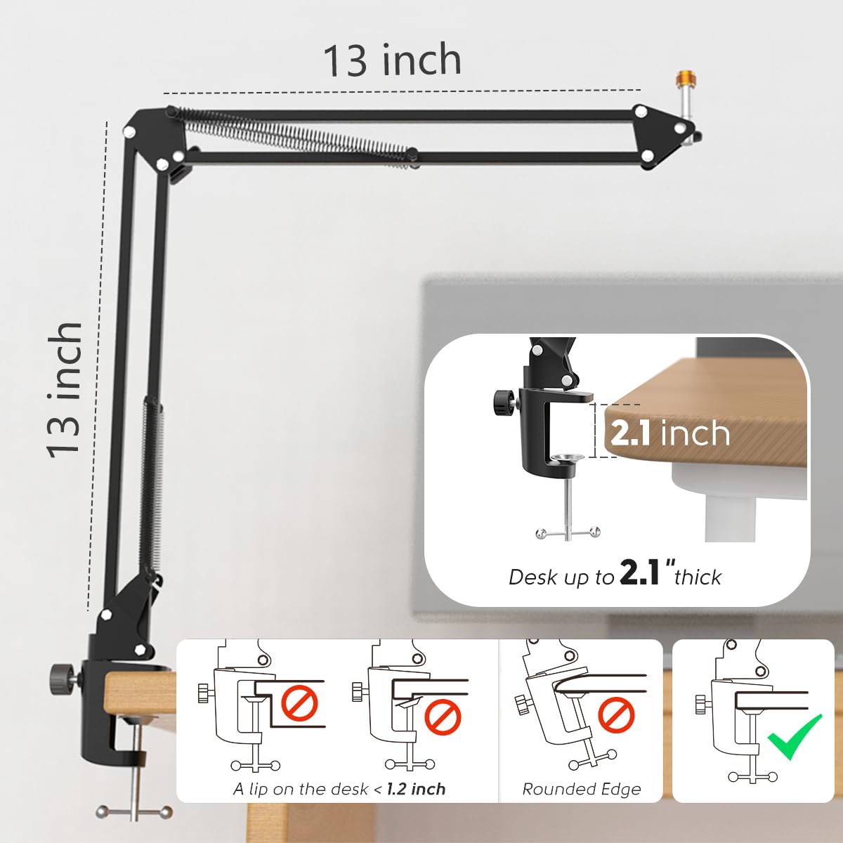FIFINE Microphone Boom Arm BM38