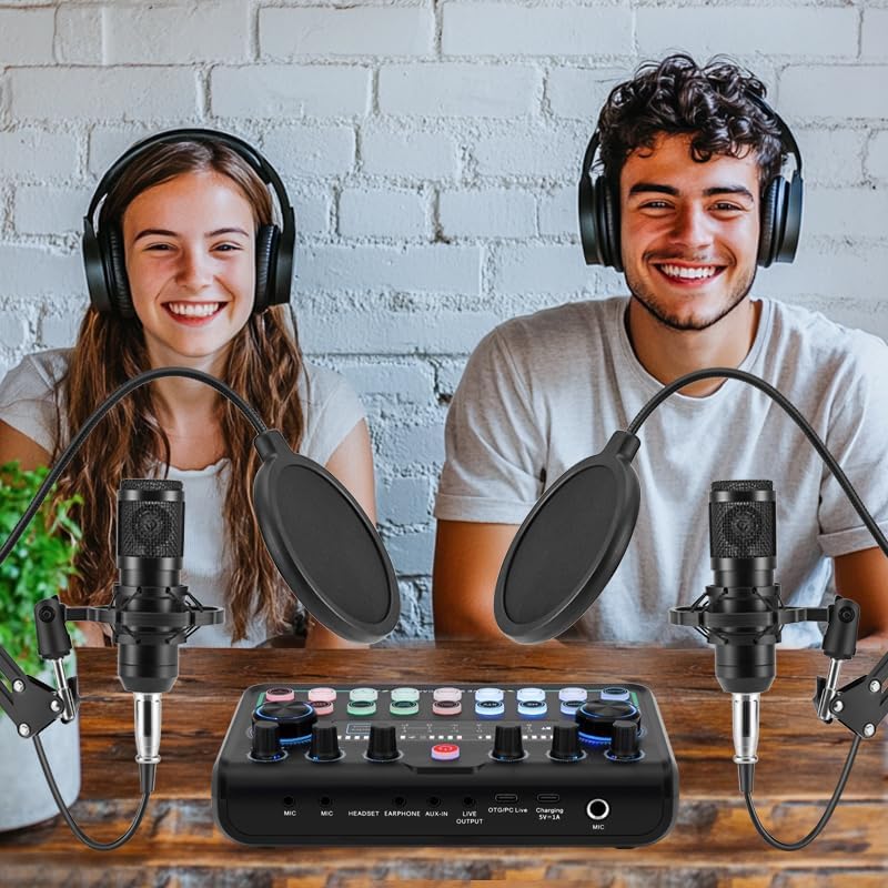 Znclces Podcast Equipment Bundle for 2