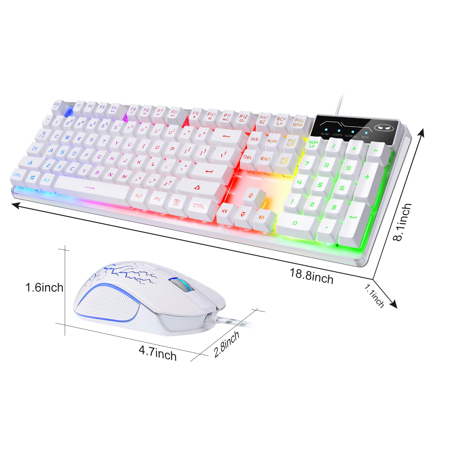 K1 RGB Gaming Keyboard and Mouse Combo