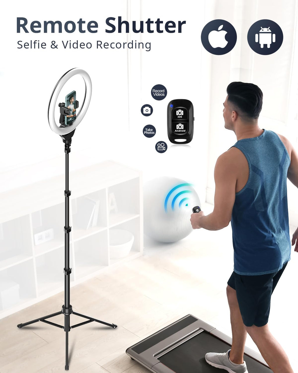 UBeesize 12" LED Ring Light with Tripod