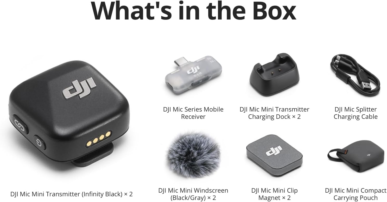 DJI Mic Mini Wireless Lavalier Microphone