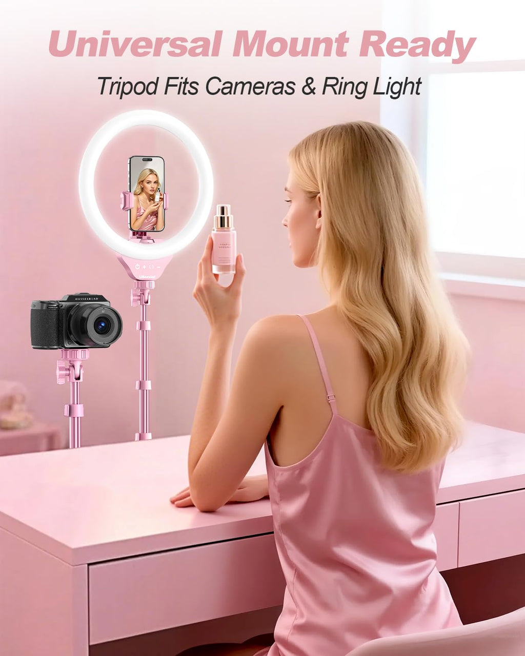 UBeesize 12" LED Ring Light with Tripod