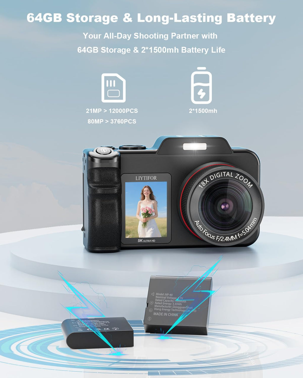 5K Digital Camera for Photography