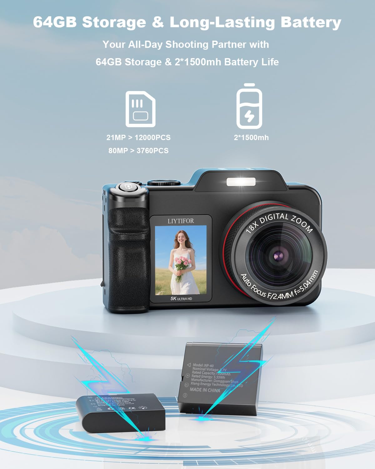 5K Digital Camera for Photography