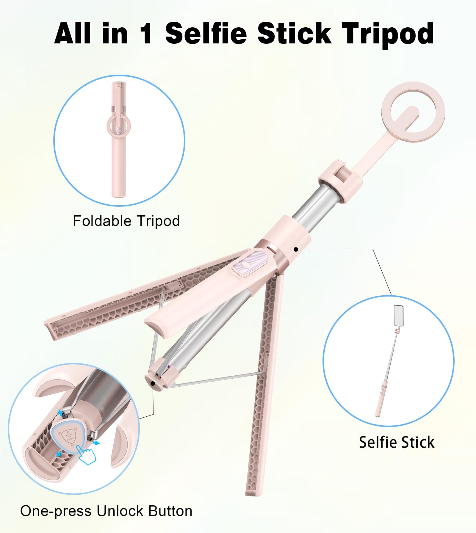 TONEOF Magnetic Selfie Stick Tripod