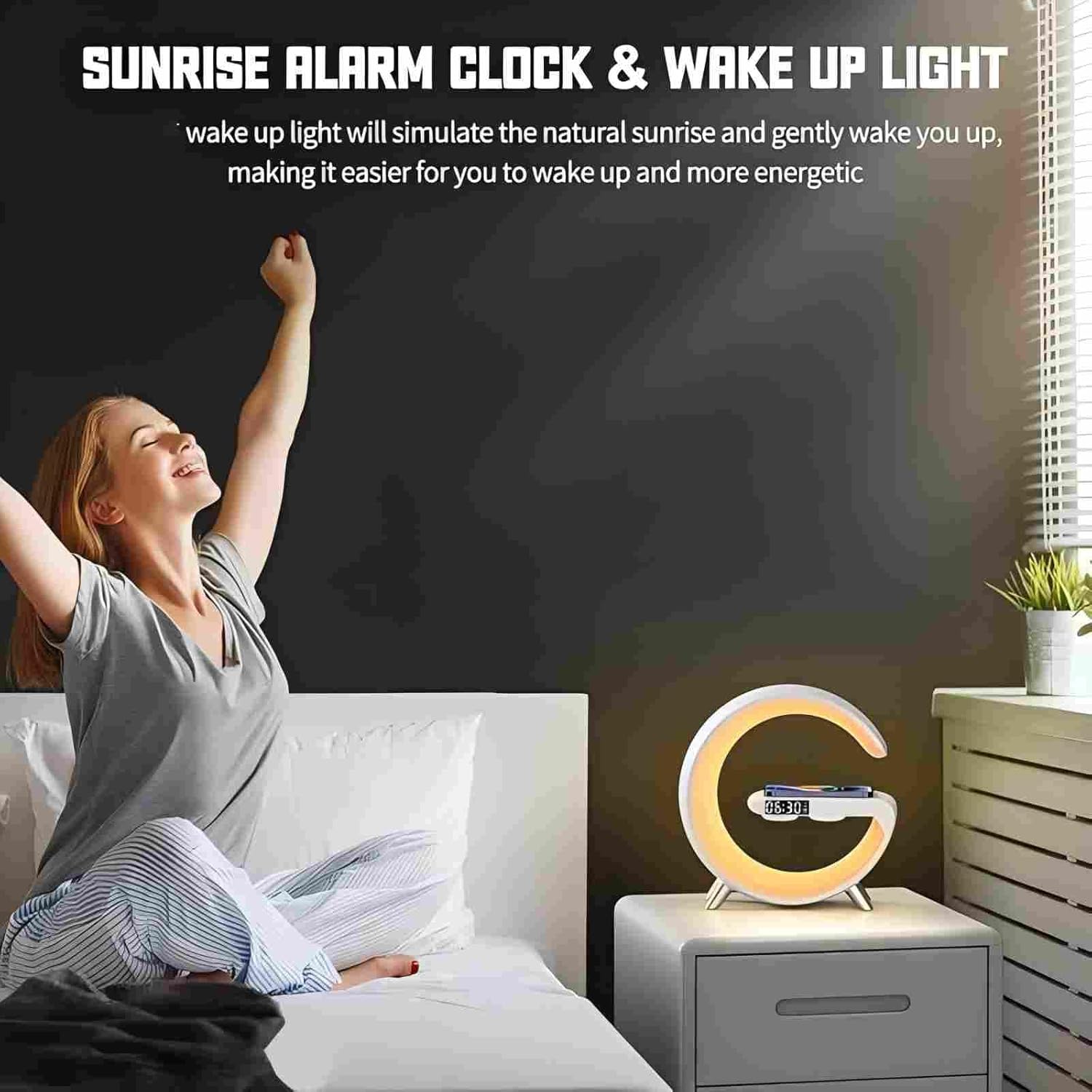 BKDRL Bluetooth Speaker Lamp with Wireless Charger