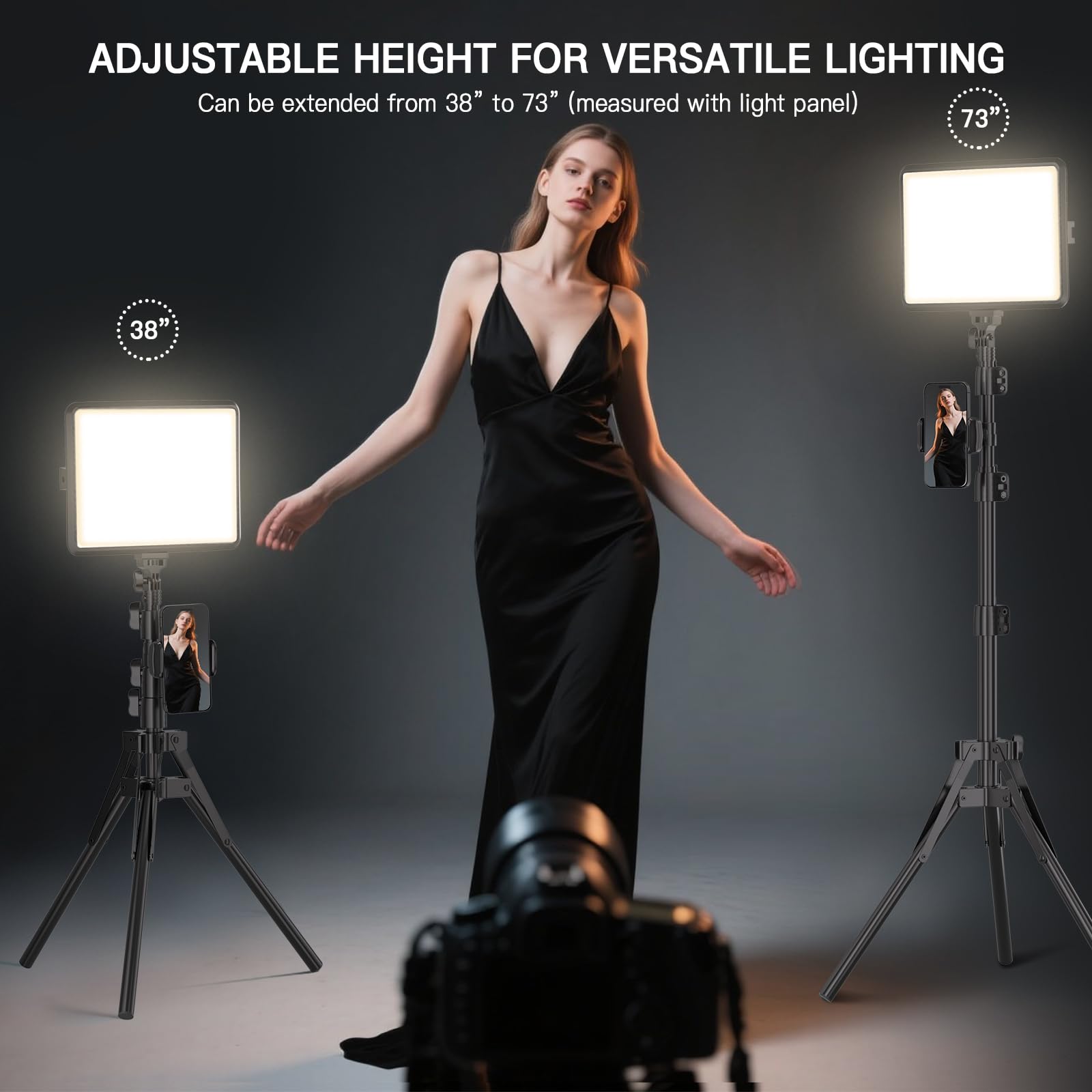 NiceVeedi 2-Pack LED Video Light Kit