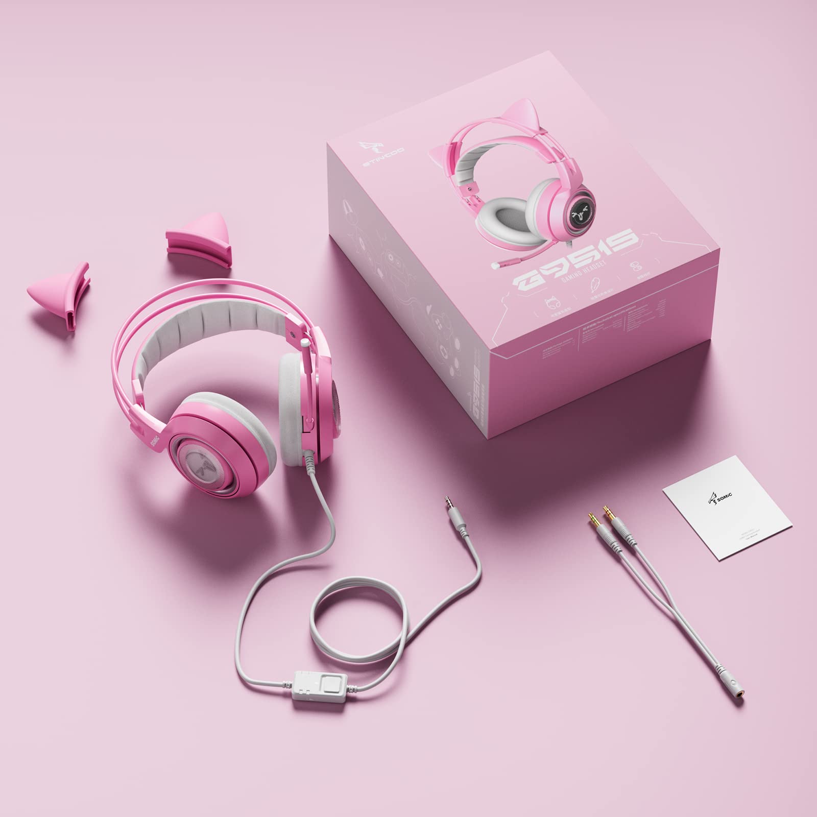 SOMIC G951s Pink Stereo Gaming Headset