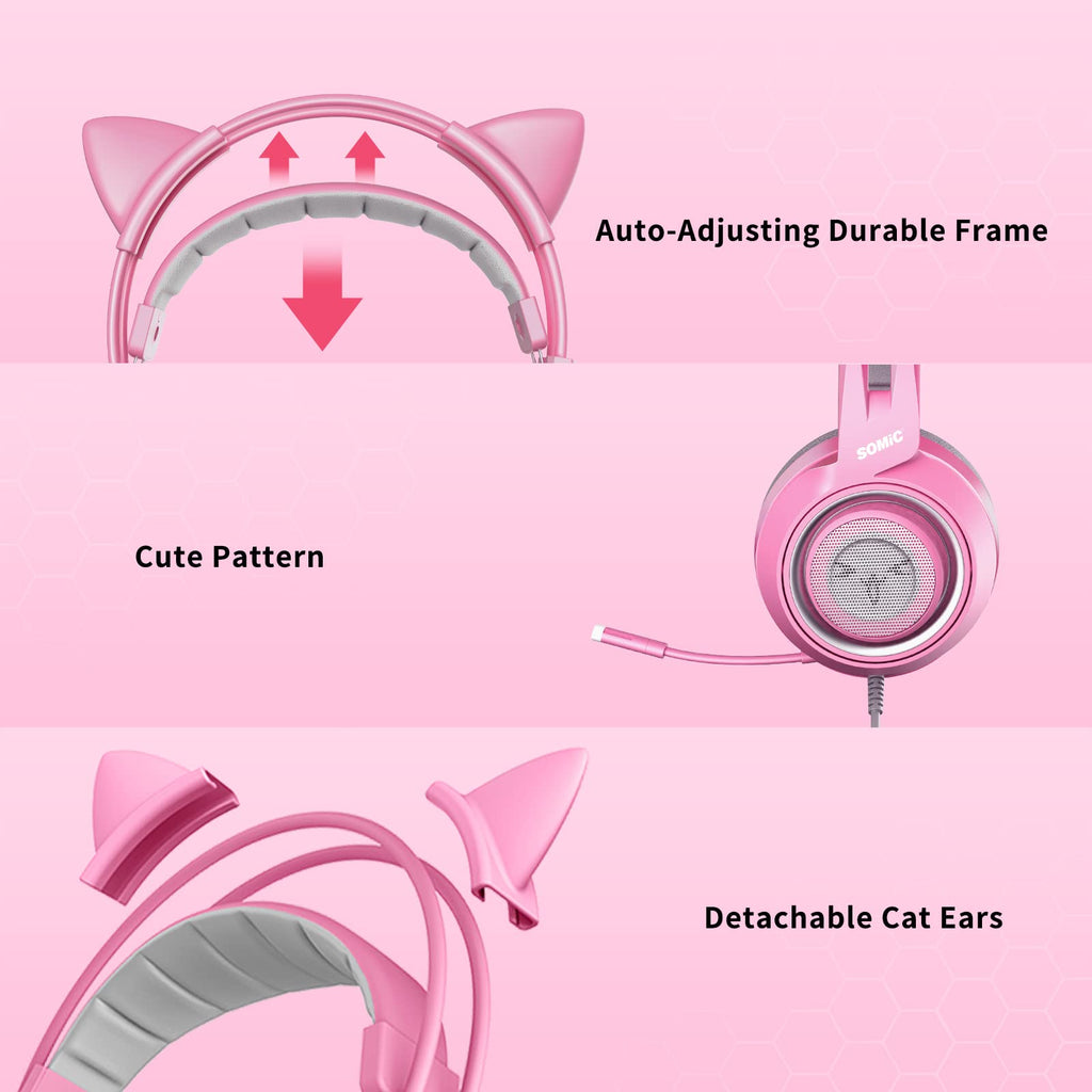 SOMIC G951s Pink Stereo Gaming Headset