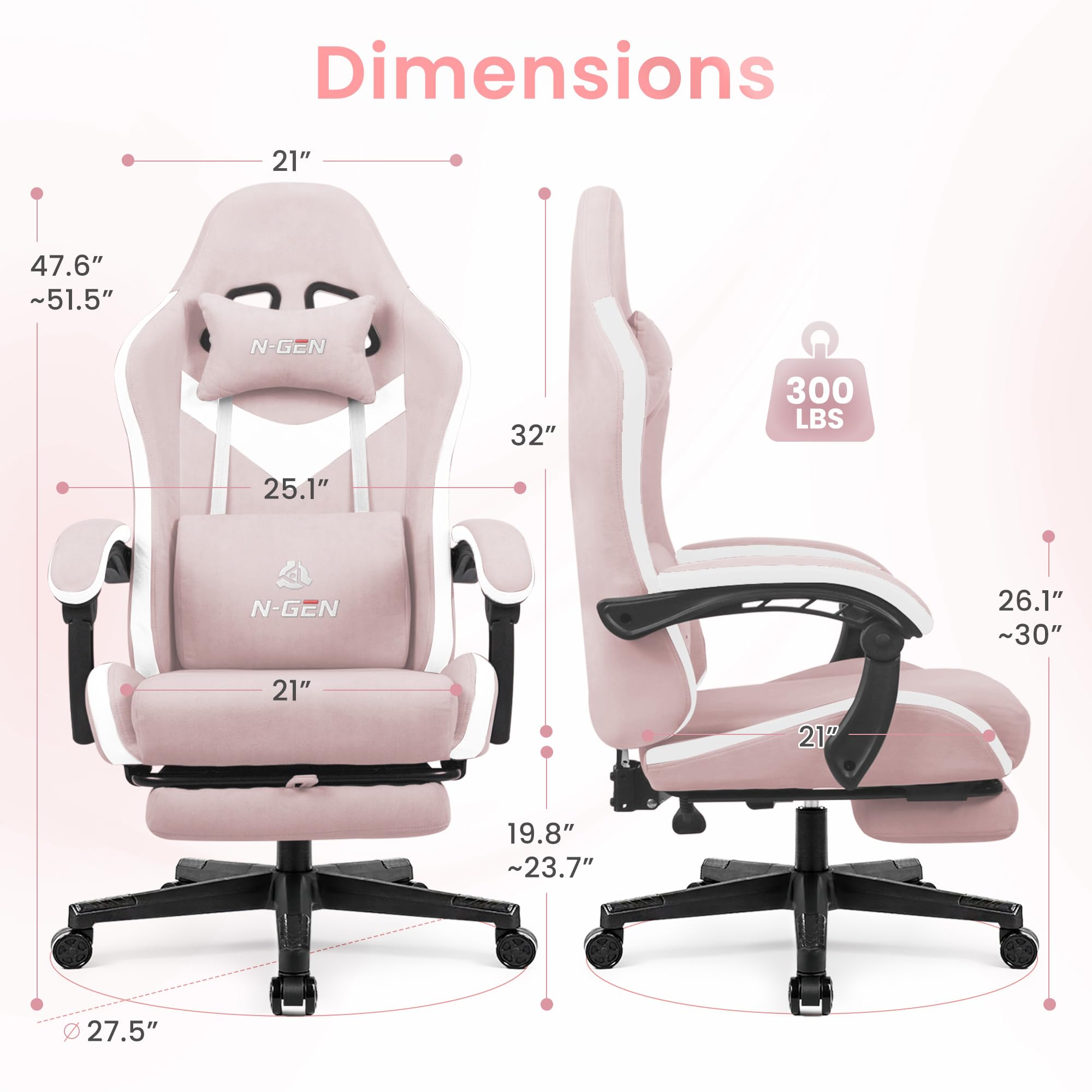 N-GEN Gaming Chair with Footrest