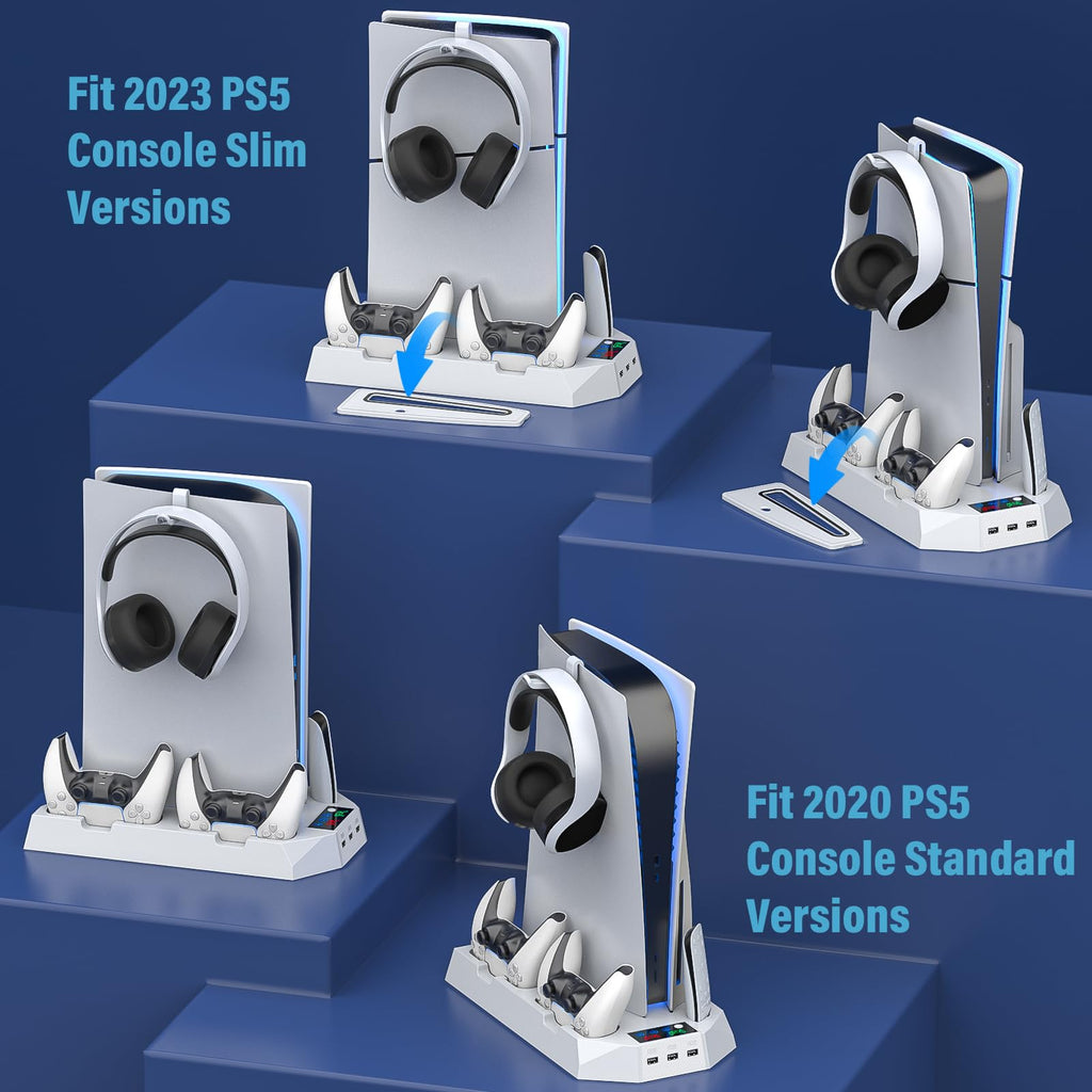 PS5 Stand & Cooling Station with Controller Charger