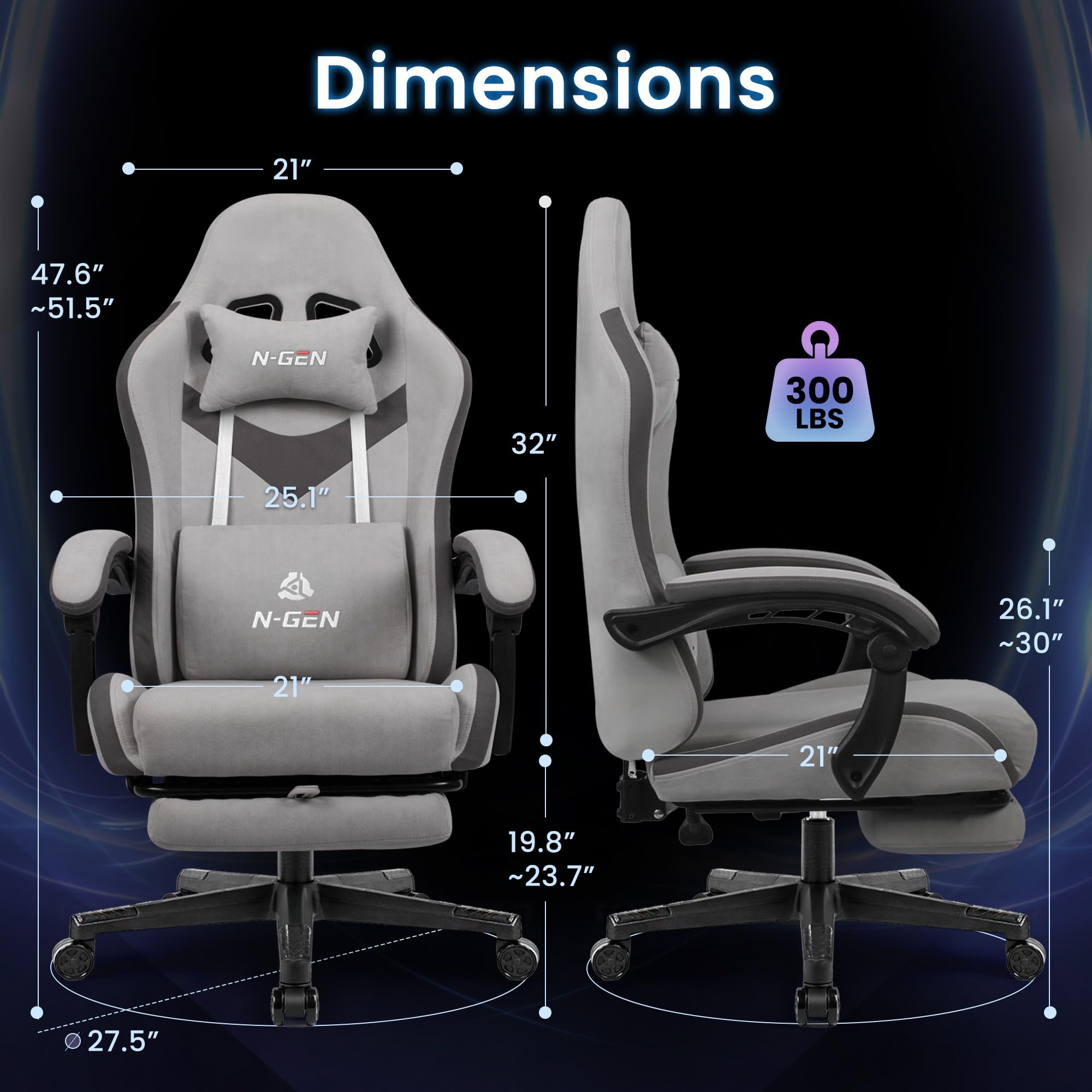 N-GEN Gaming Chair with Footrest