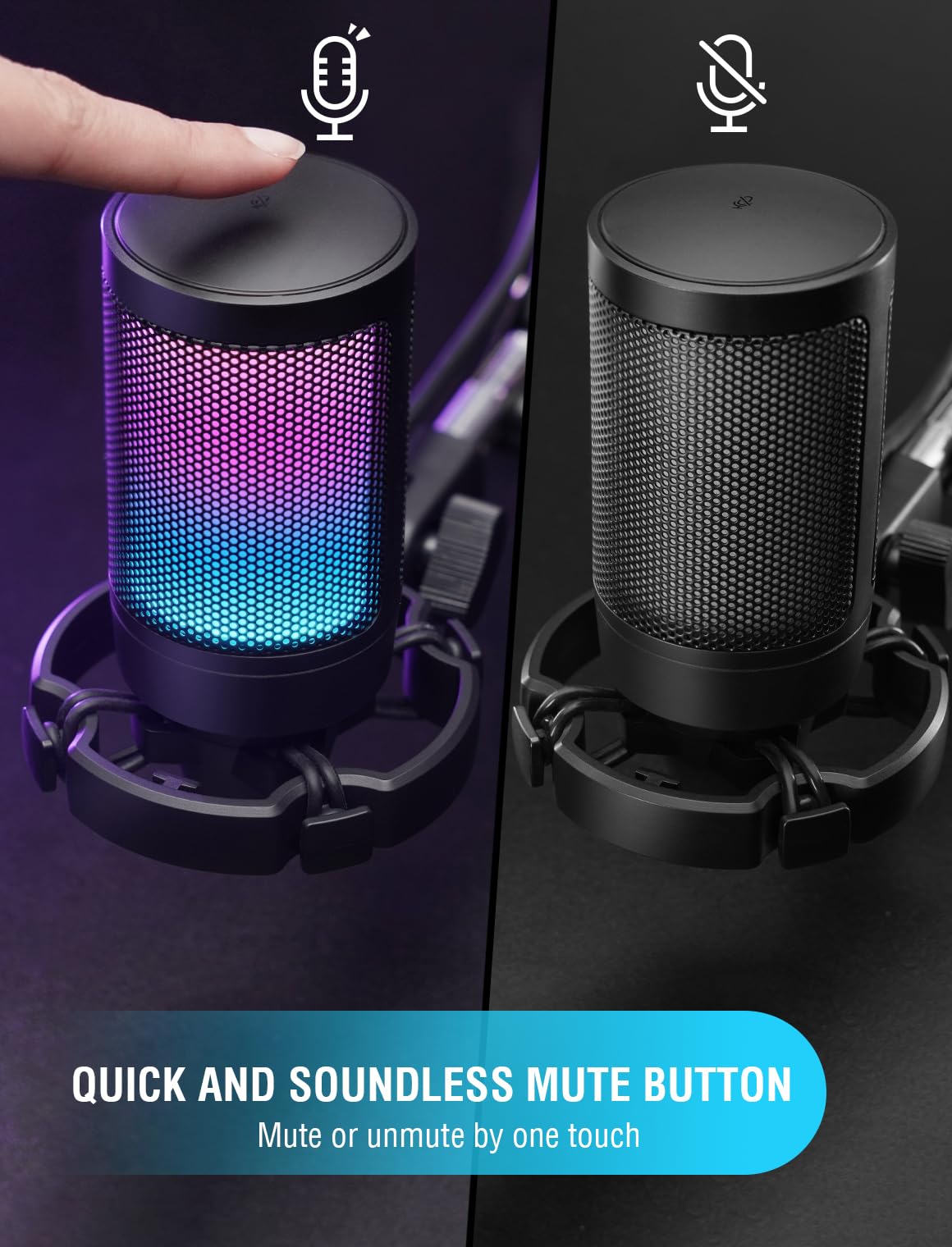 FIFINE Gaming USB Microphone AmpliGame
