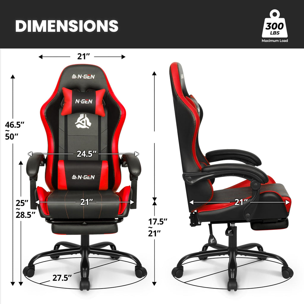 N-GEN Gaming Chair with Footrest