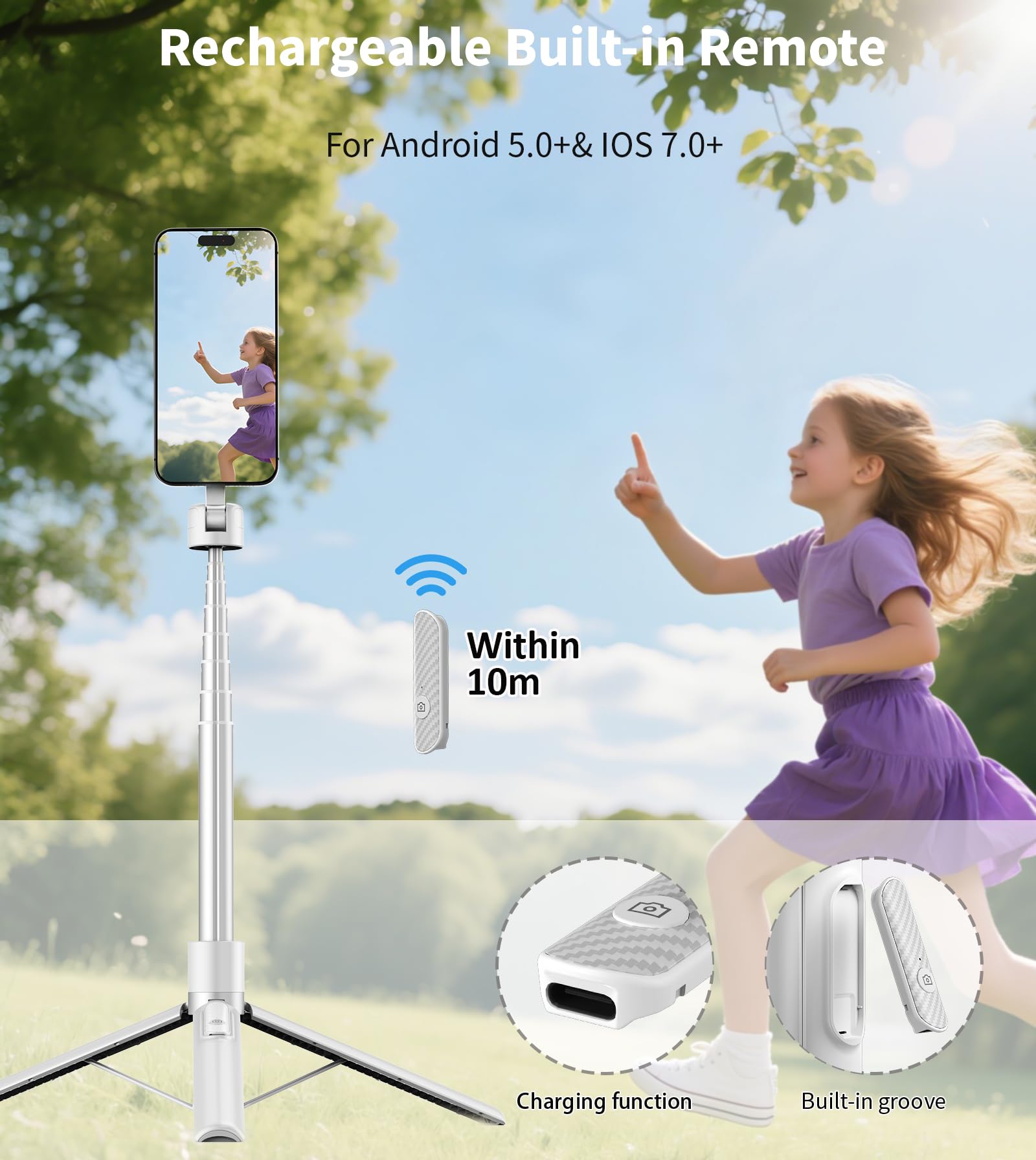 TONEOF Magnetic Selfie Stick Tripod