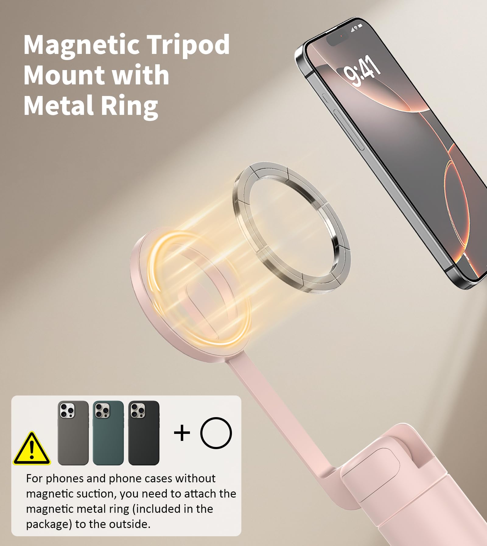 TONEOF Magnetic Selfie Stick Tripod