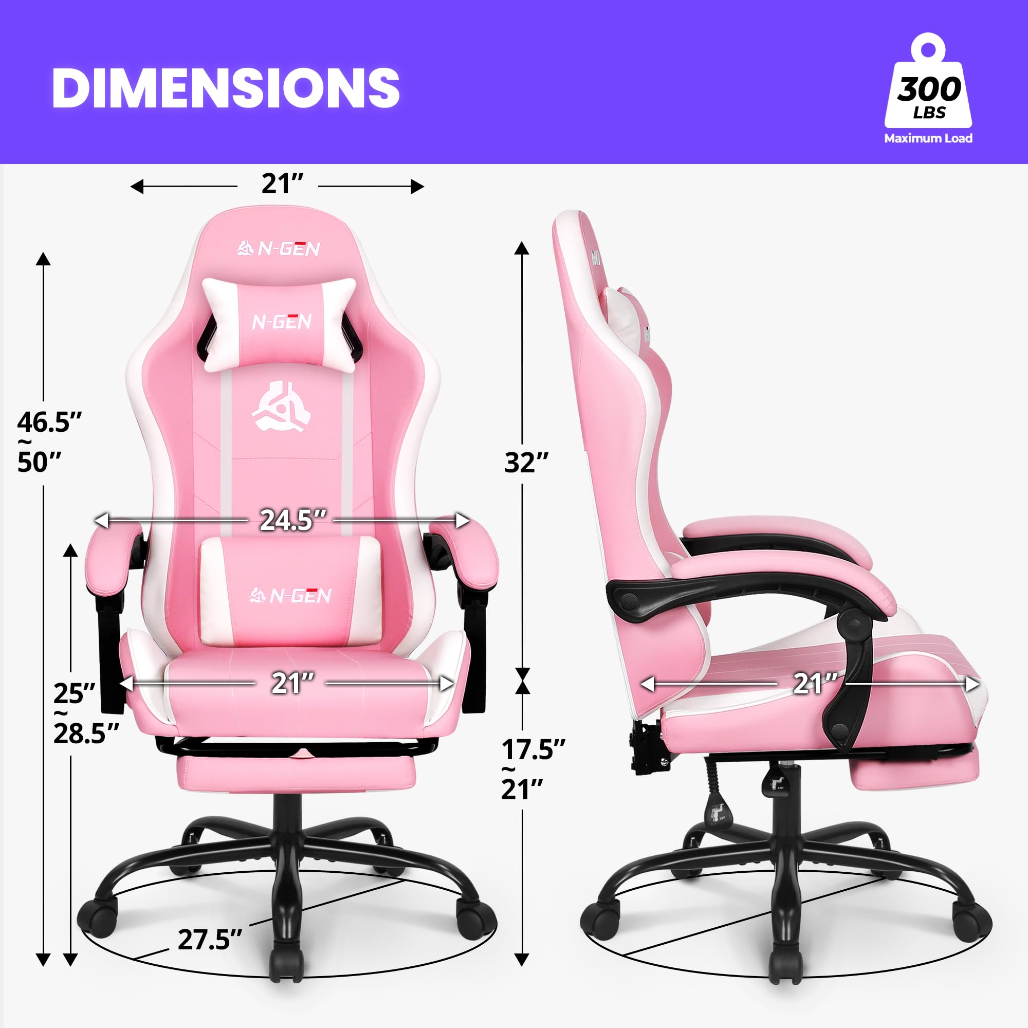 N-GEN Gaming Chair with Footrest