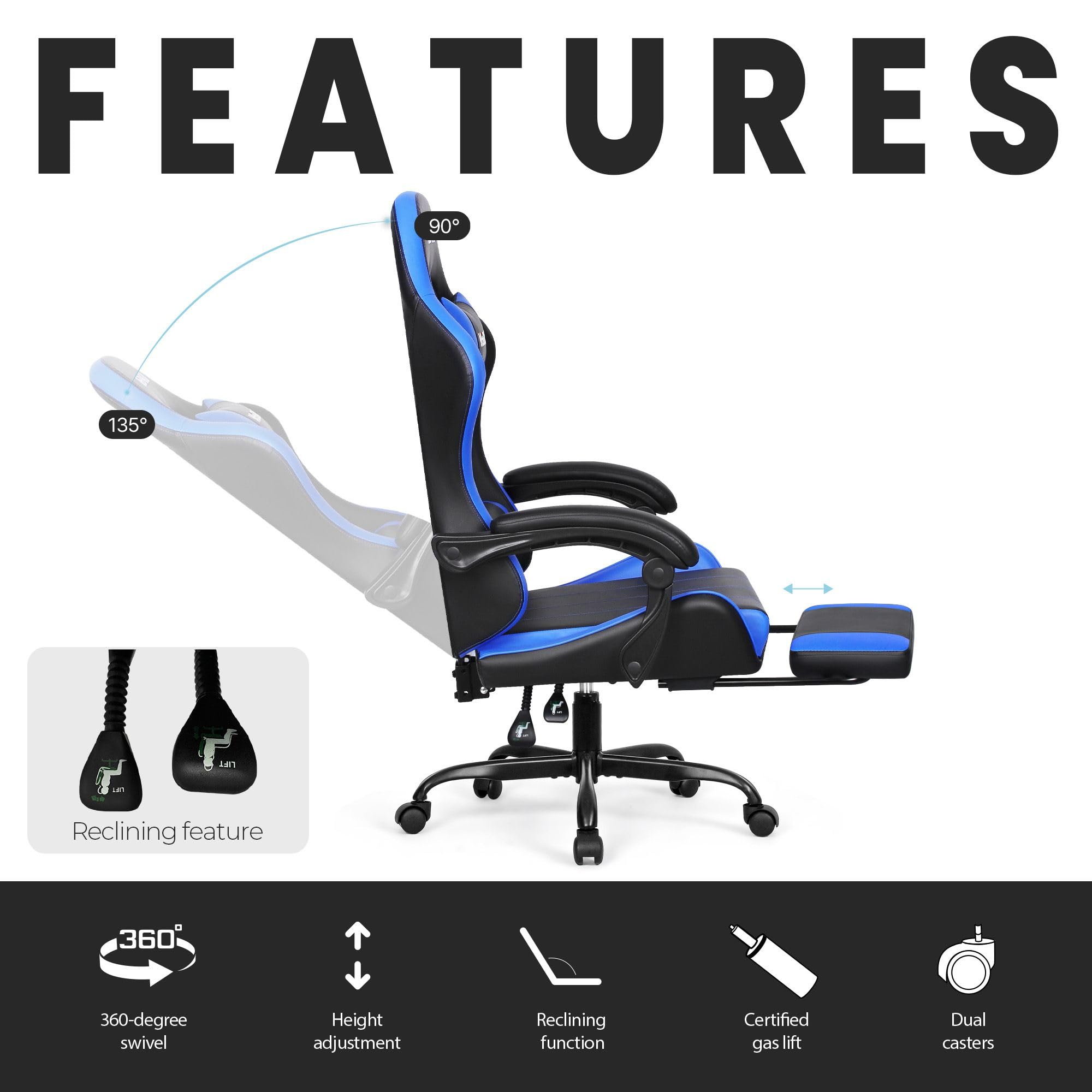 N-GEN Gaming Chair with Footrest