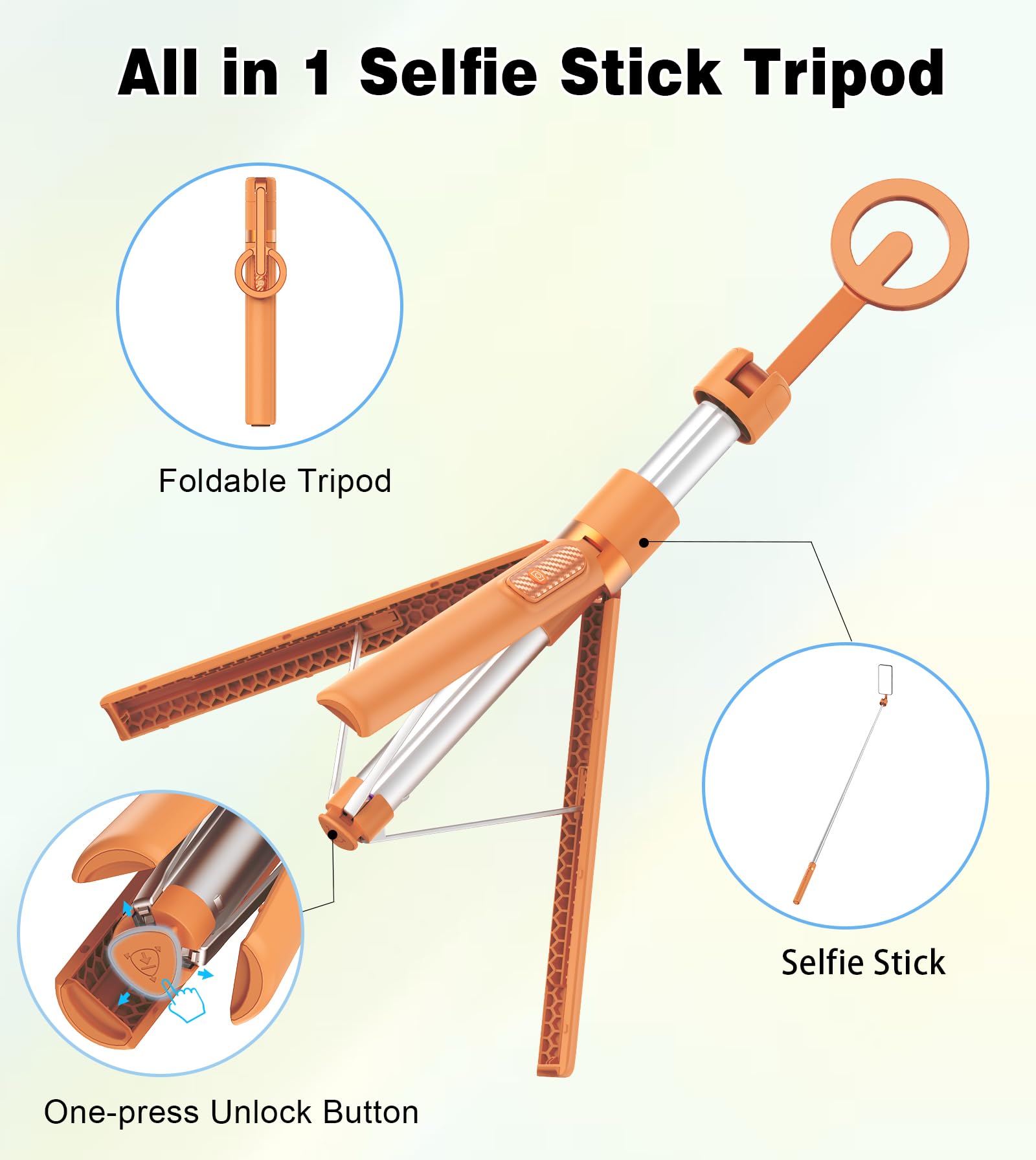 TONEOF Magnetic Selfie Stick Tripod