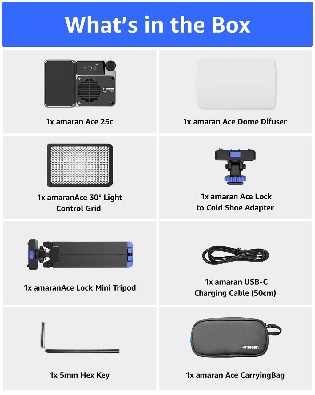 amaran Ace 25c RGB Pocket LED Light Kit