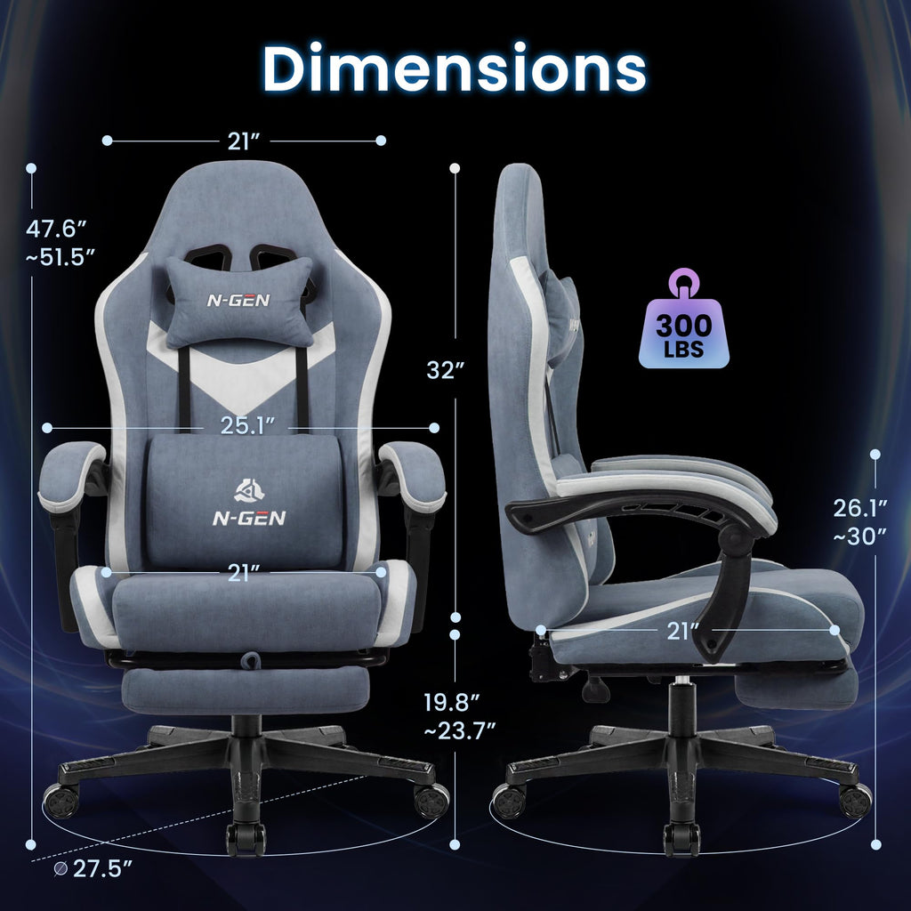 N-GEN Gaming Chair with Footrest