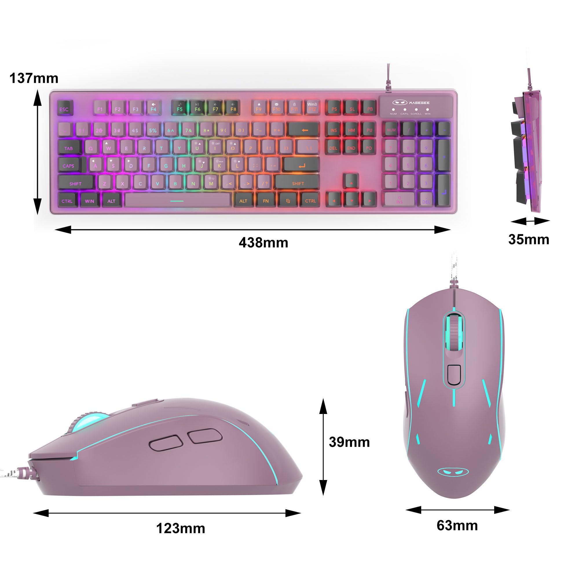 K1 RGB Gaming Keyboard and Mouse Combo