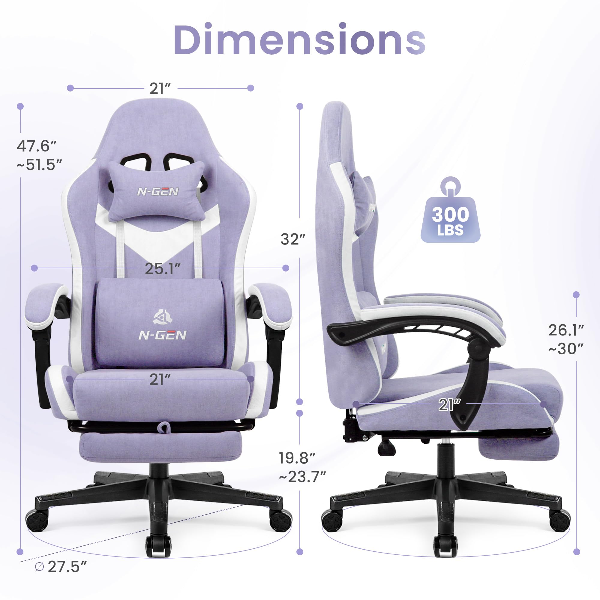 N-GEN Gaming Chair with Footrest