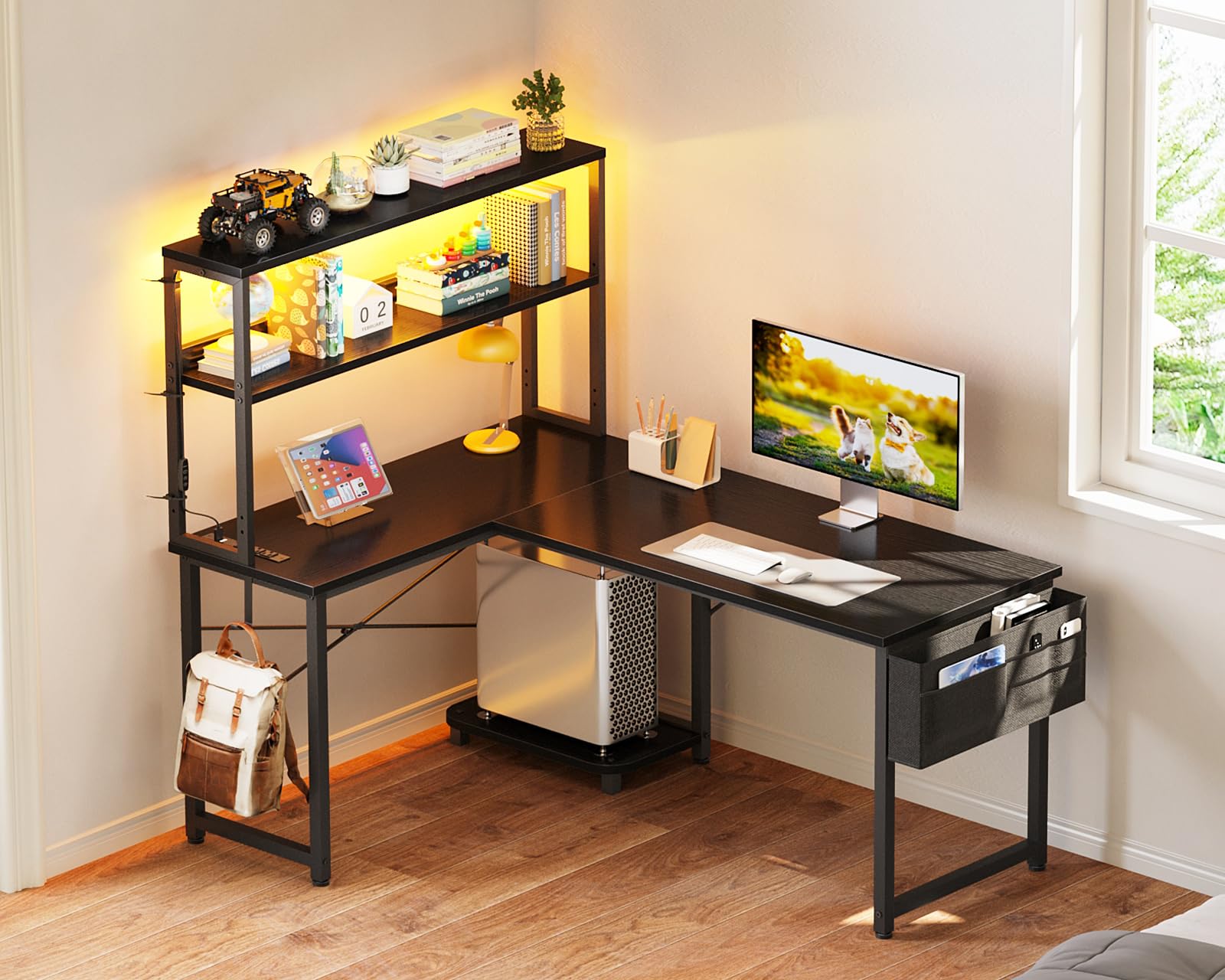 ODK 53" L-Shaped Gaming Desk with LED