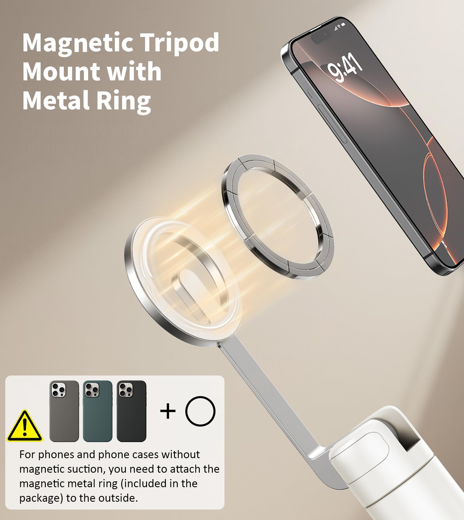 TONEOF Magnetic Selfie Stick Tripod
