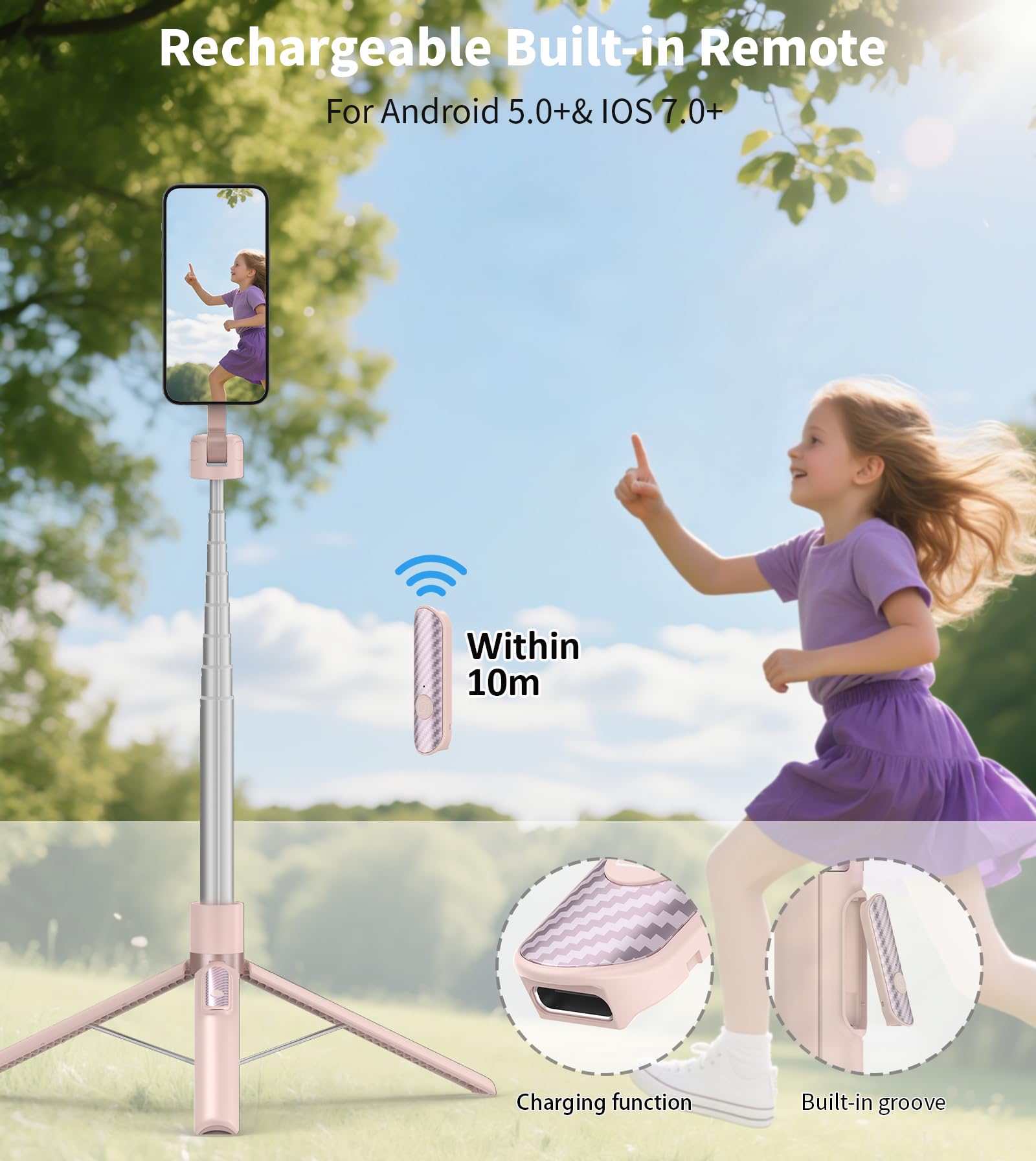 TONEOF Magnetic Selfie Stick Tripod