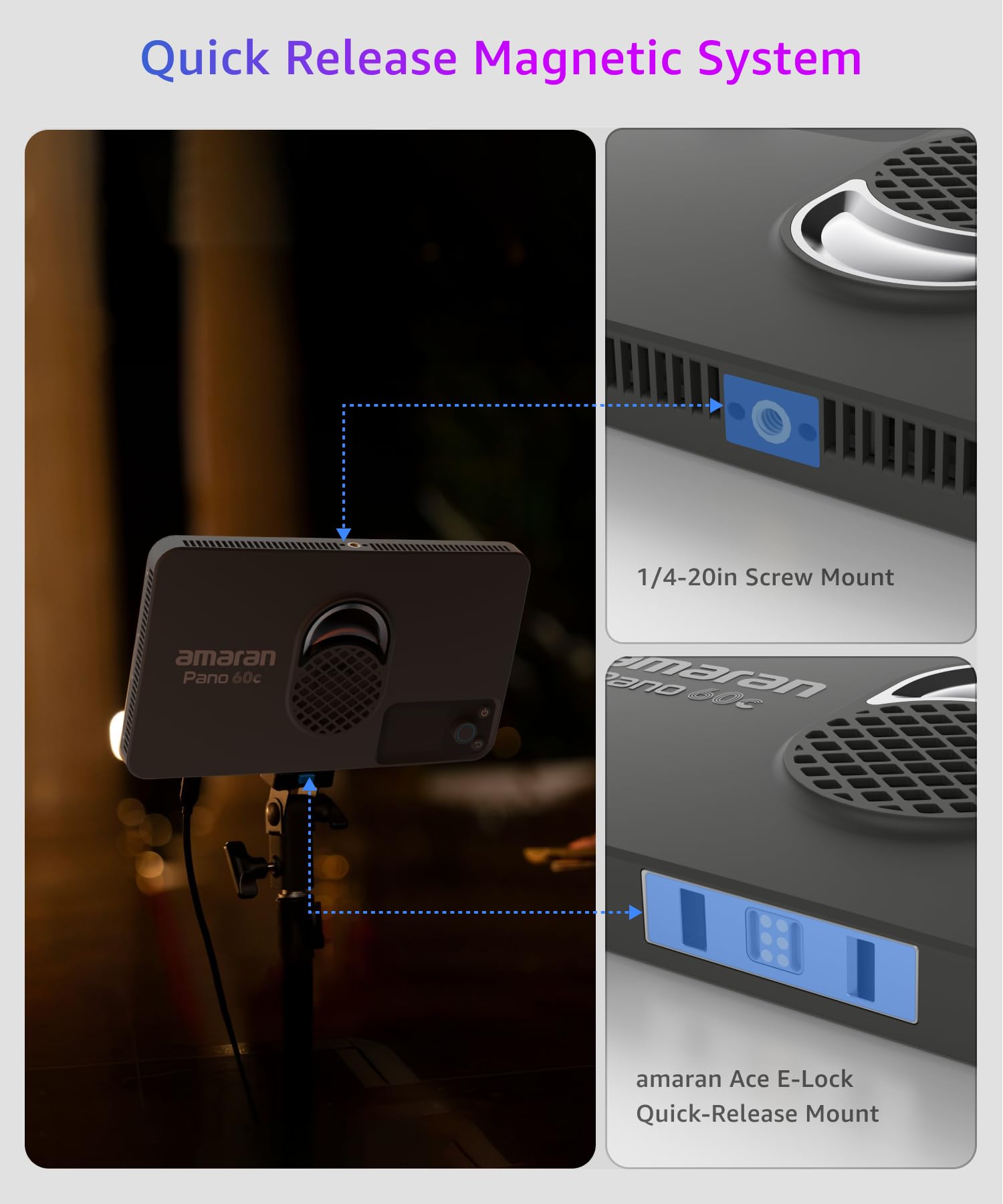 amaran Pano 60c RGB Panel Light Kit