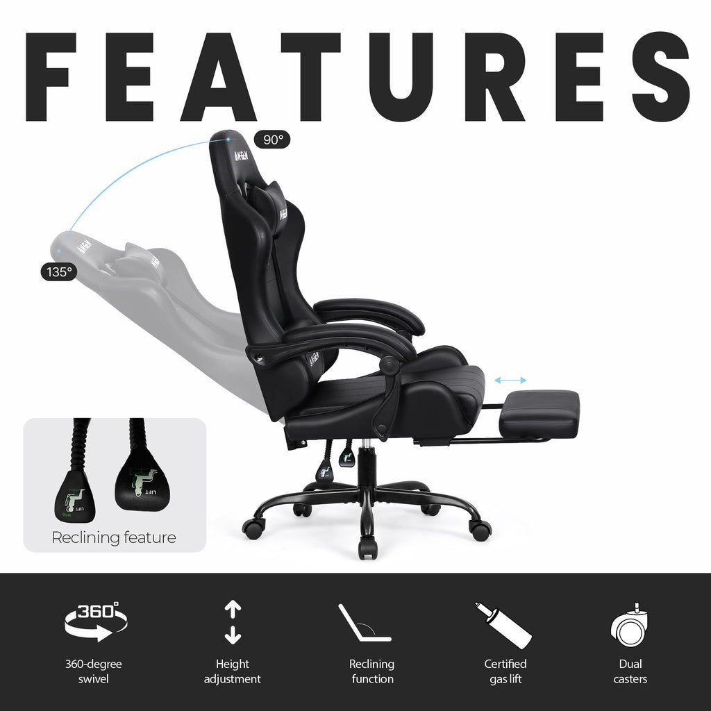 N-GEN Gaming Chair with Footrest