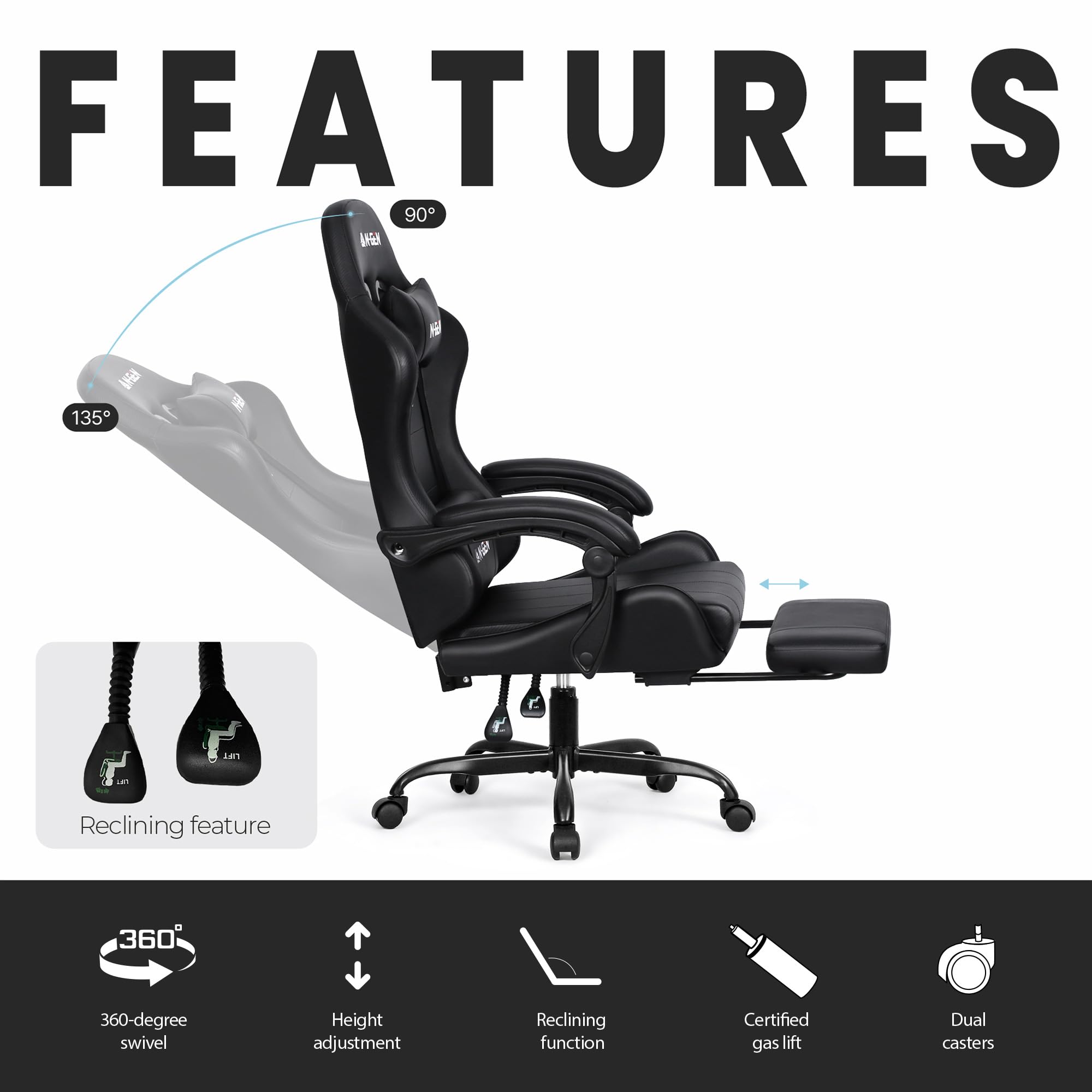 N-GEN Gaming Chair with Footrest
