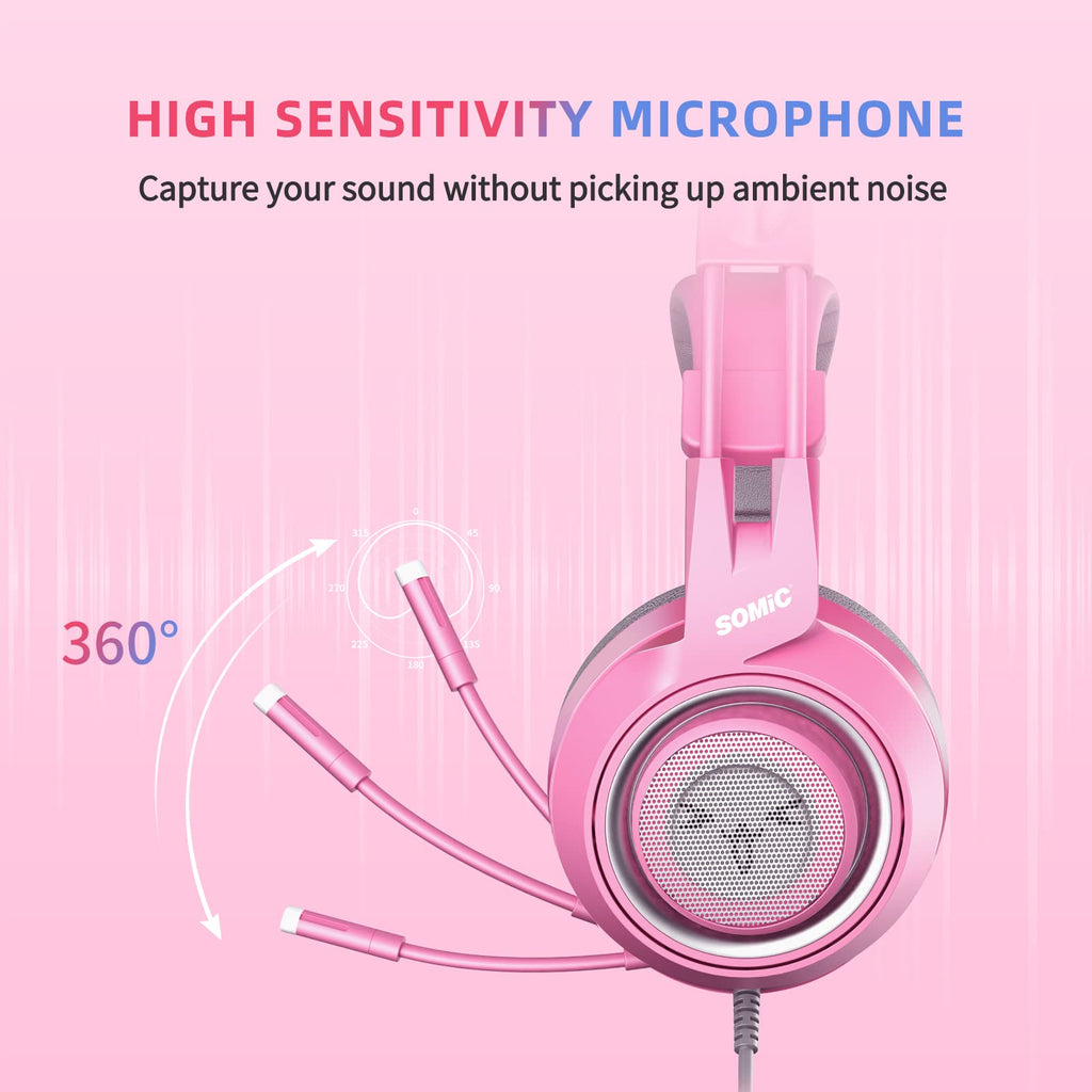 SOMIC G951s Pink Stereo Gaming Headset