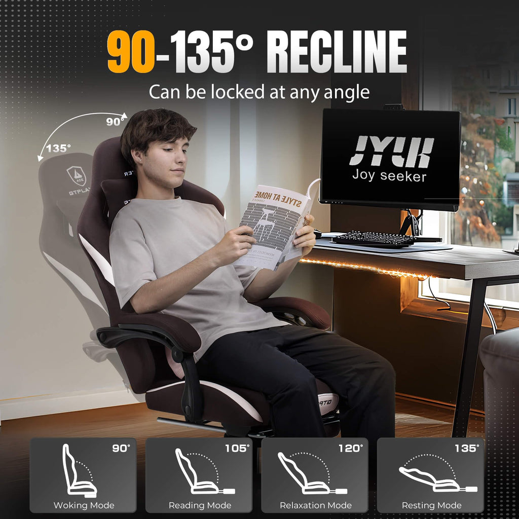 GTPLAYER Gaming Chair with Foot Rest