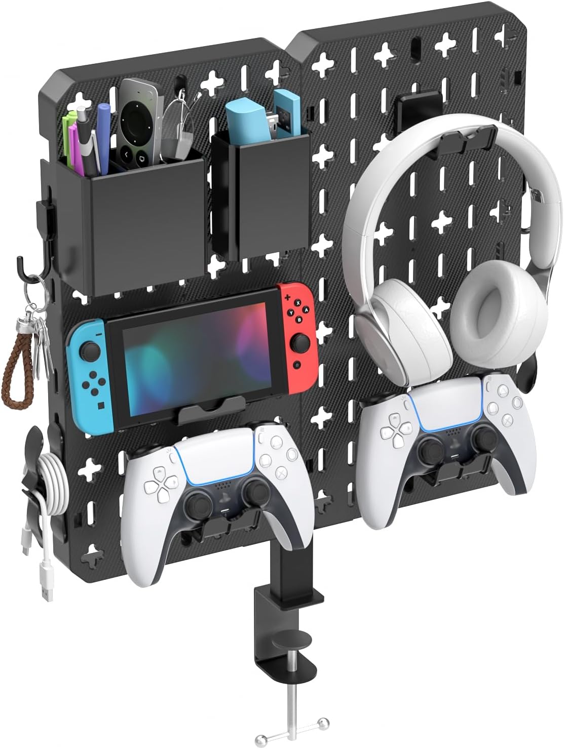 KDD 7-in-1 Clamp-on Desk Pegboard