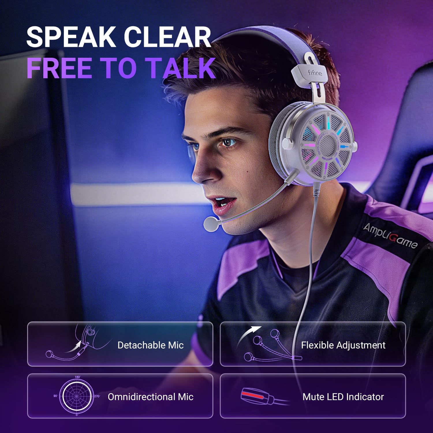 FIFINE Wired Open Back Gaming Headset