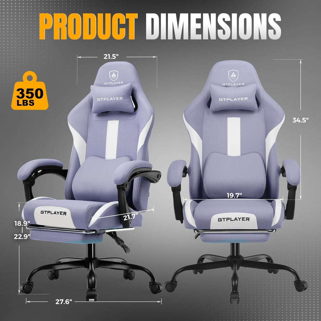 GTPLAYER Gaming Chair with Foot Rest