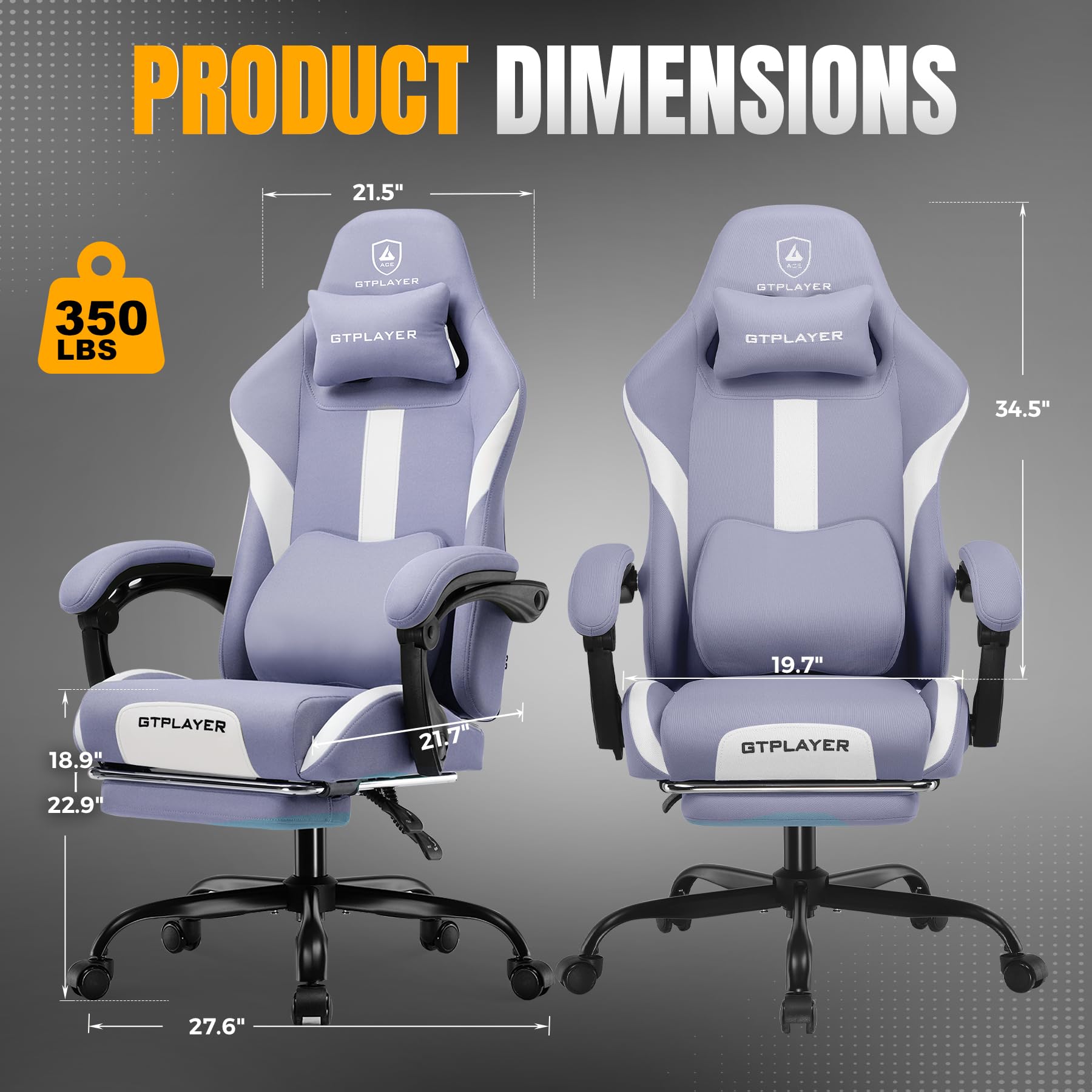 GTPLAYER Gaming Chair with Foot Rest