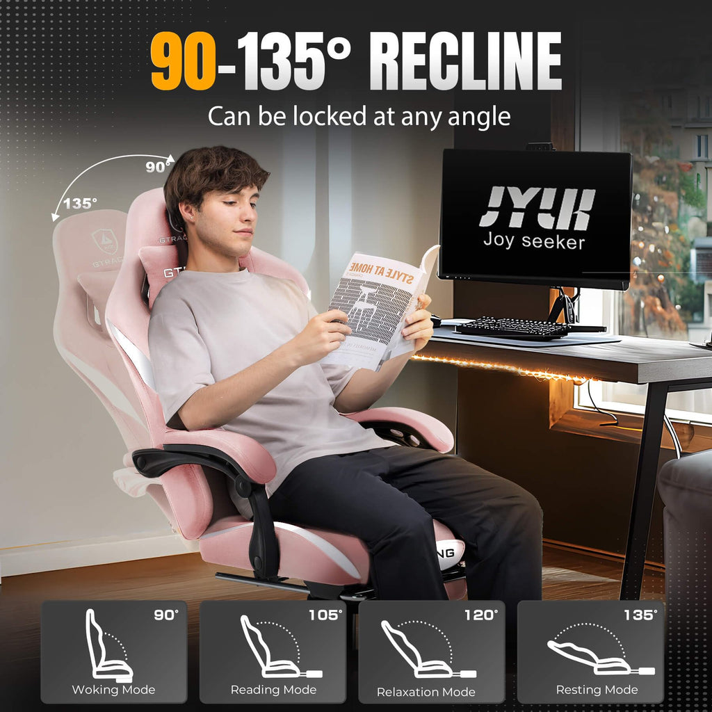 GTPLAYER Gaming Chair with Foot Rest