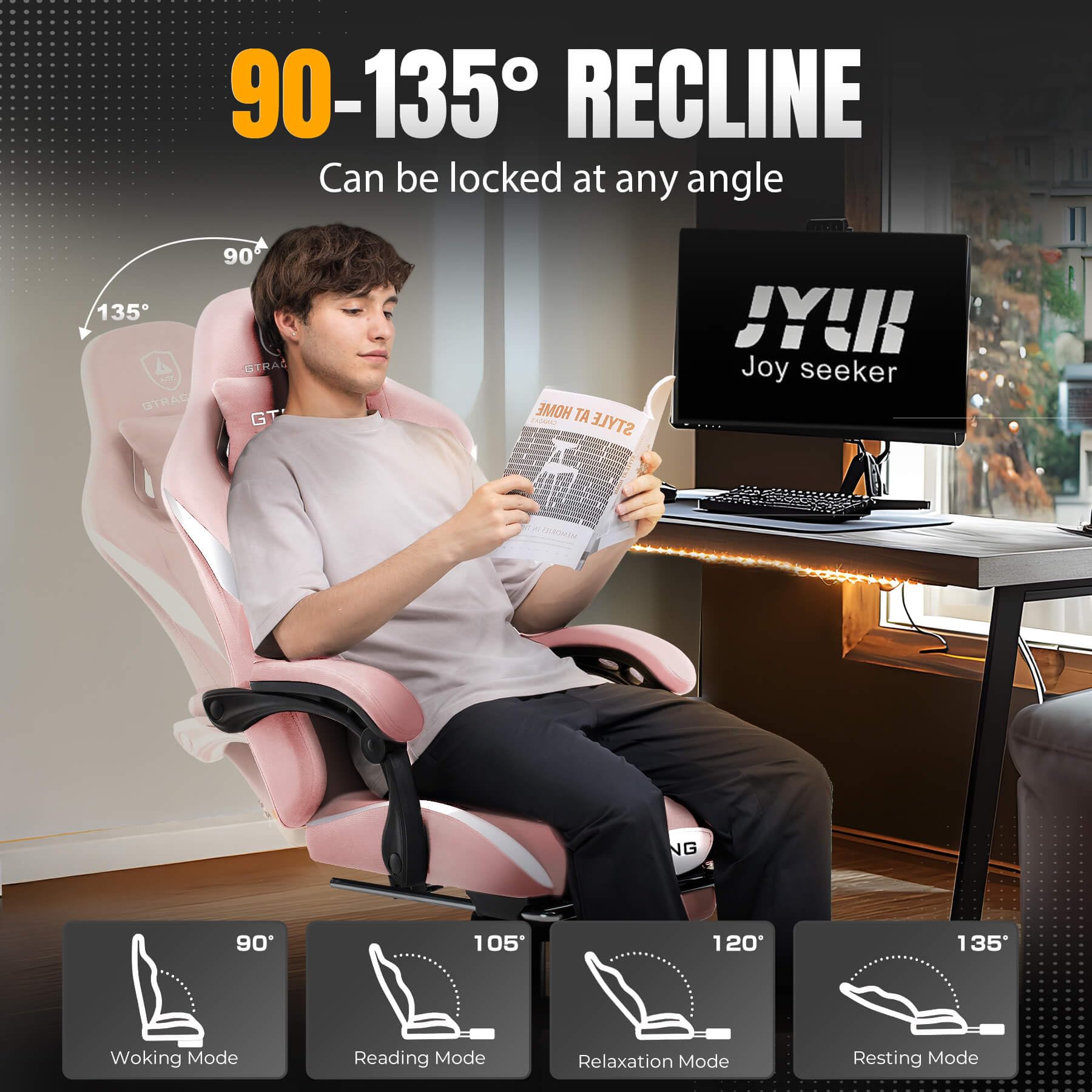 GTPLAYER Gaming Chair with Foot Rest