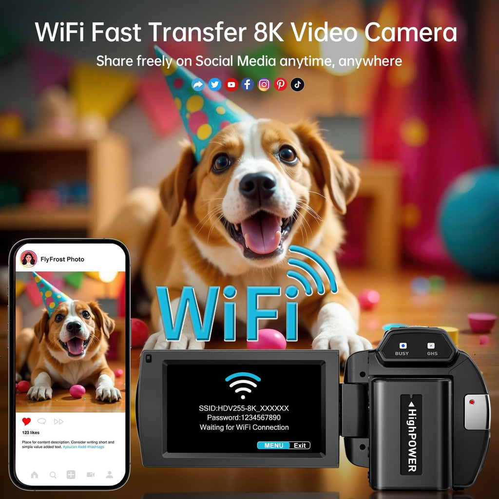 8K UHD WiFi Vlogging Camera