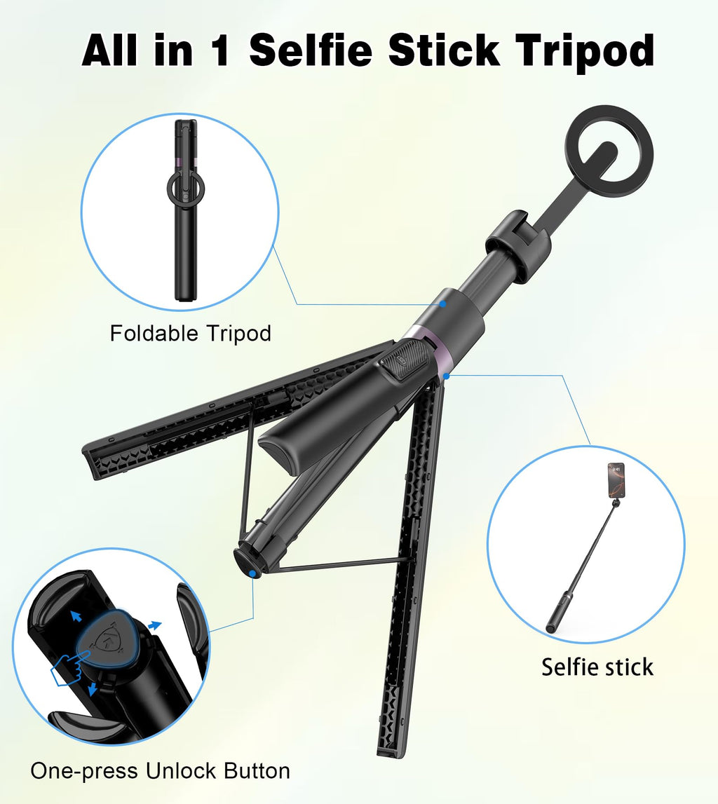 TONEOF Magnetic Selfie Stick Tripod