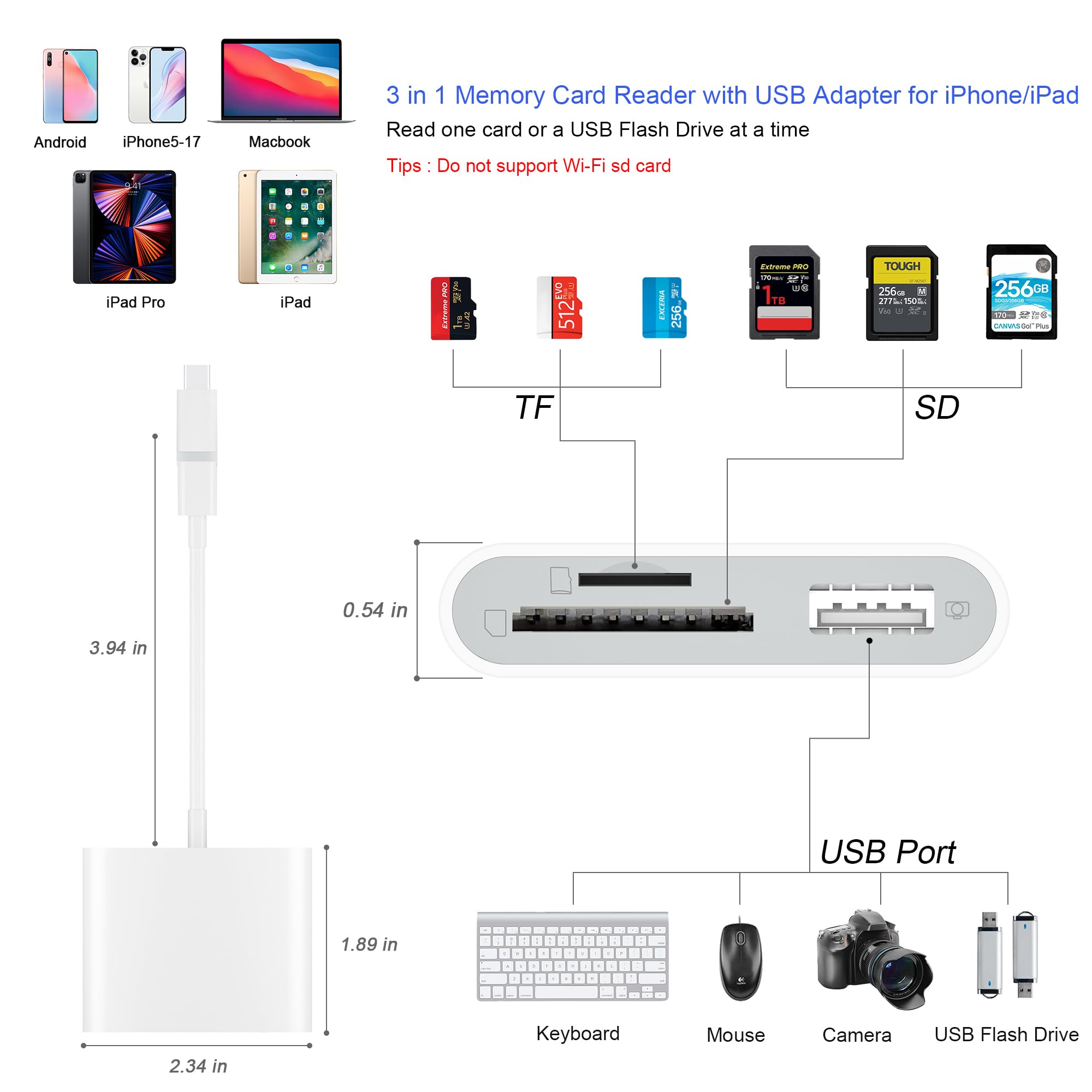 SZHAIYIJIN SD Card Reader for iPhone