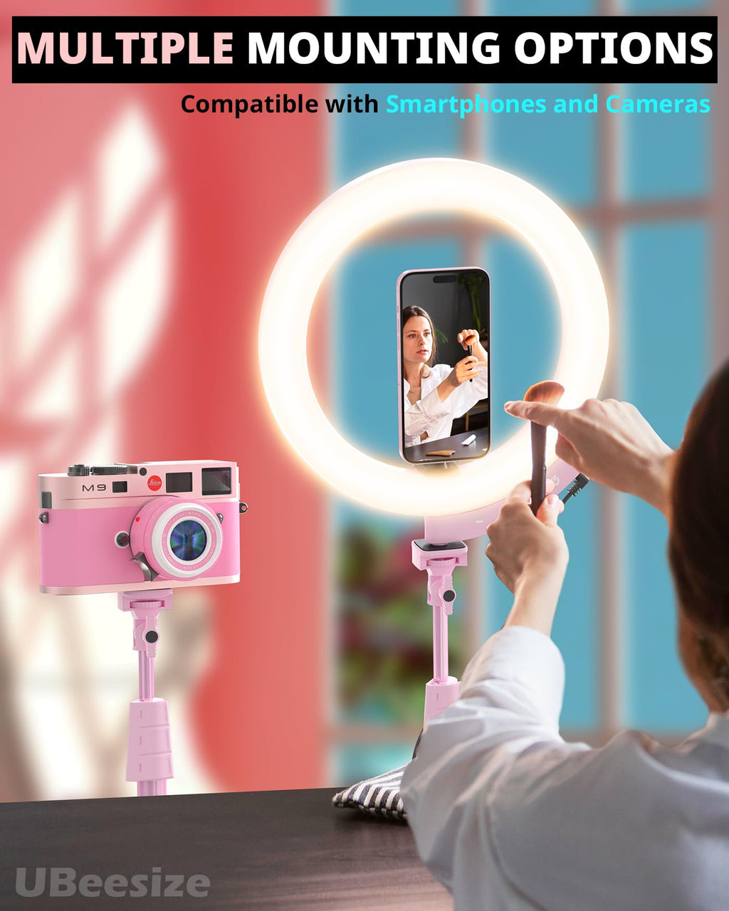 UBeesize 12" LED Ring Light with Tripod