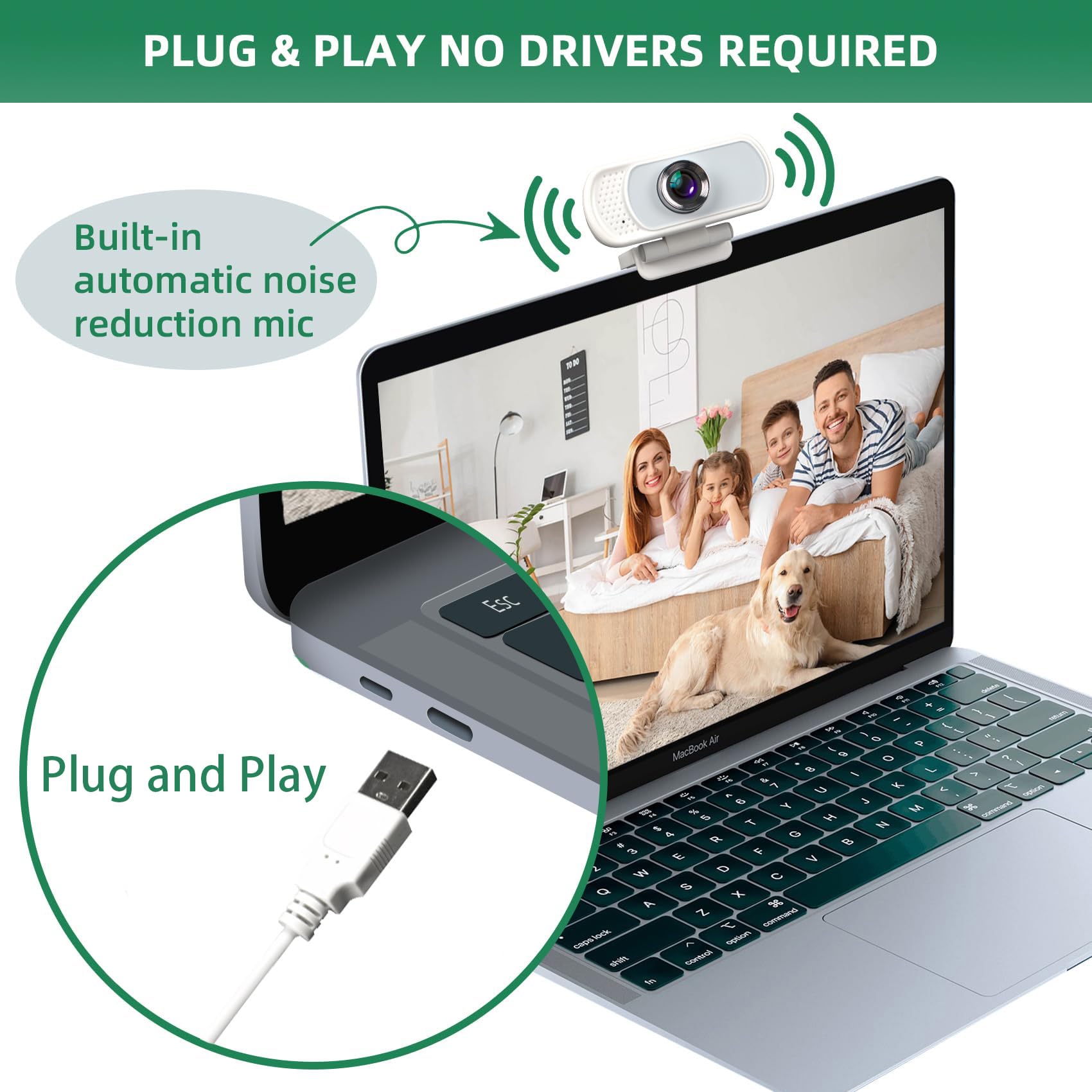 XPCAM USB-C Webcam 1080p