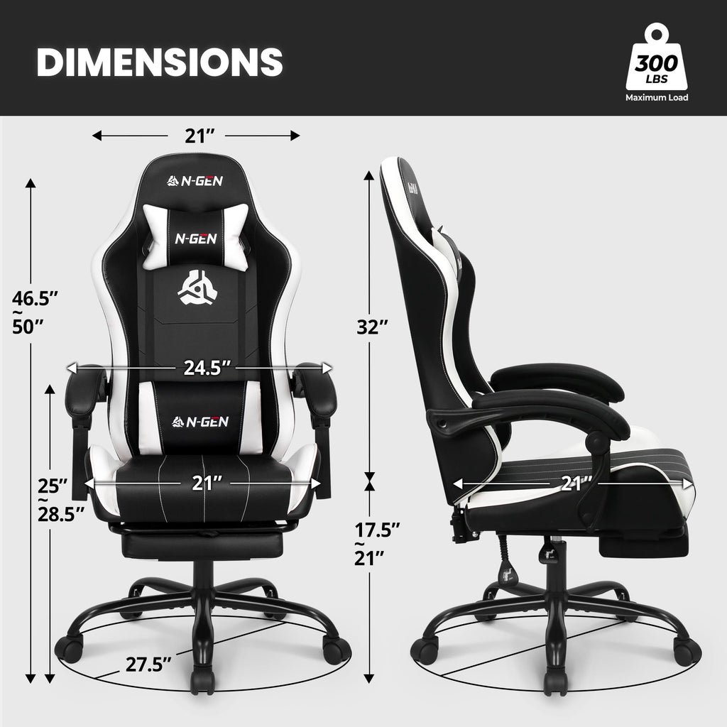 N-GEN Gaming Chair with Footrest