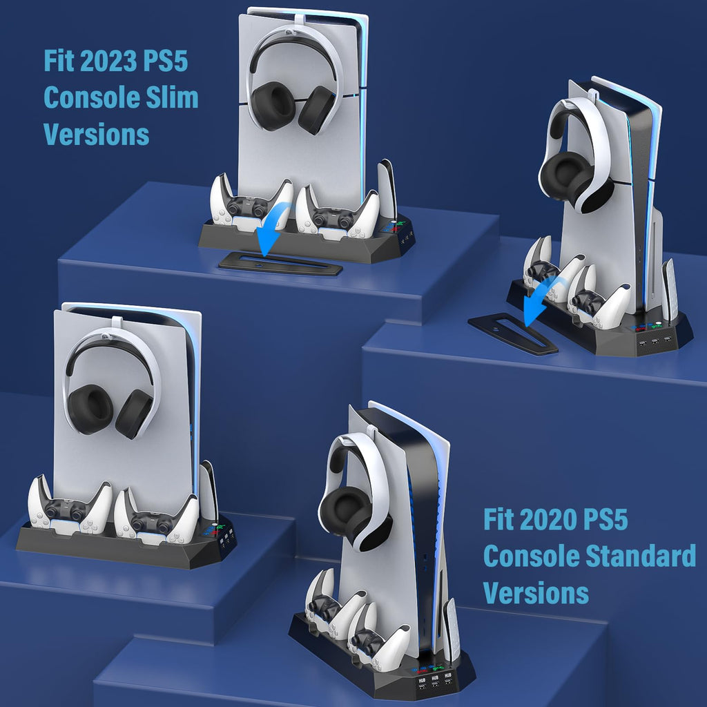 PS5 Stand & Cooling Station with Controller Charger