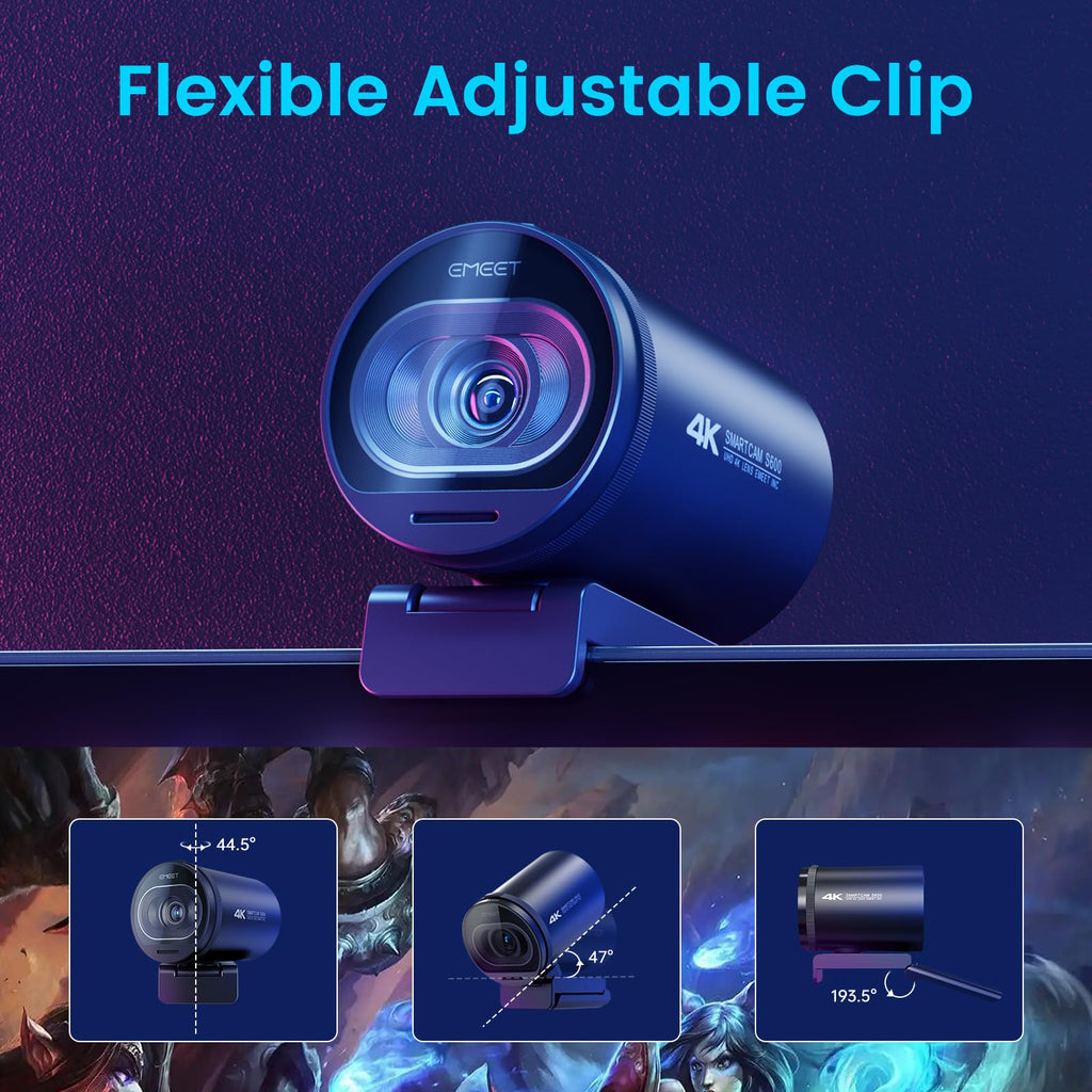 EMEET S600 4K Webcam for Streaming